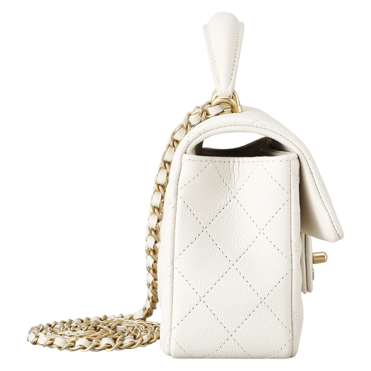 CHANEL(USED)샤넬 클래식 캐비어 뉴미니 탑핸들