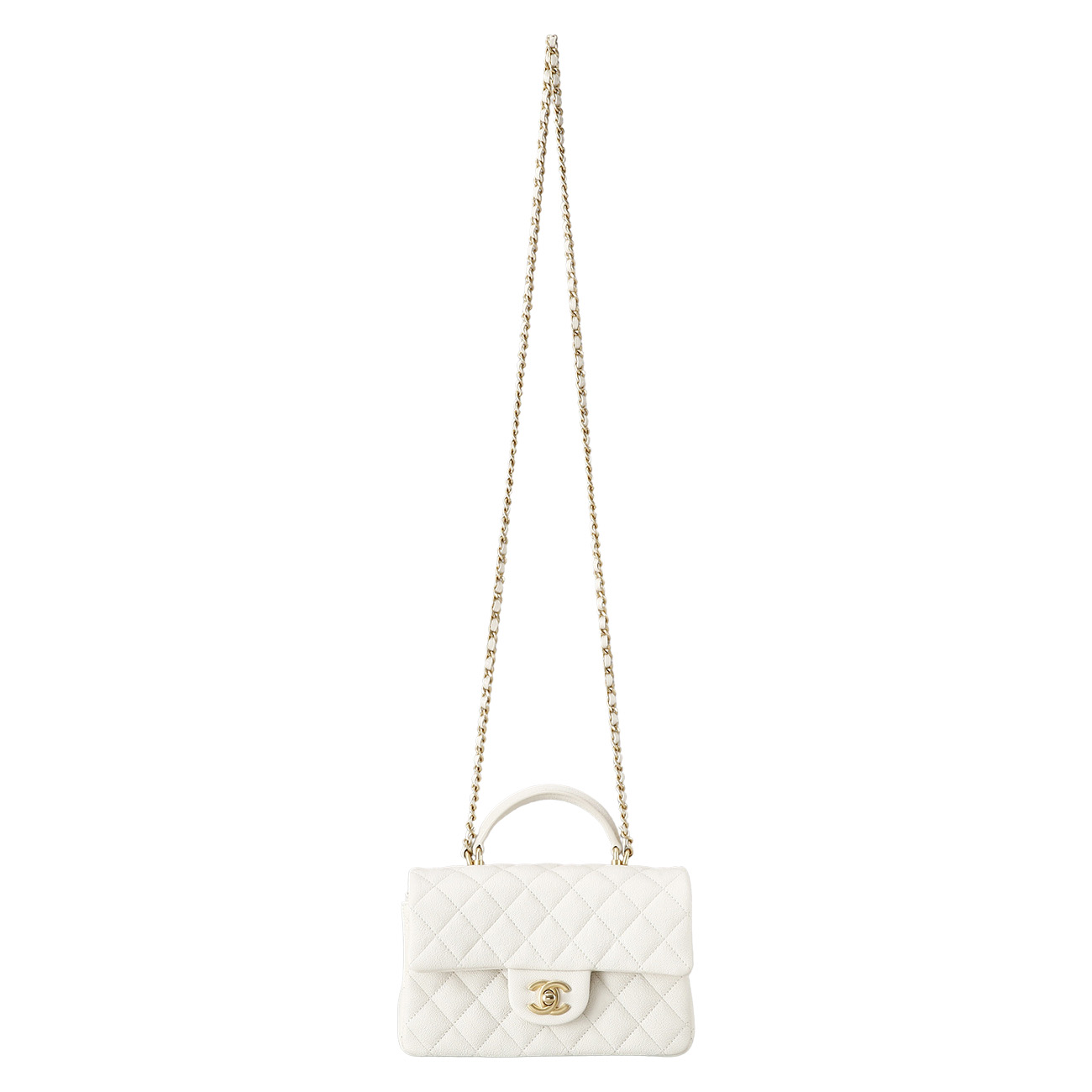 CHANEL(USED)샤넬 클래식 캐비어 뉴미니 탑핸들