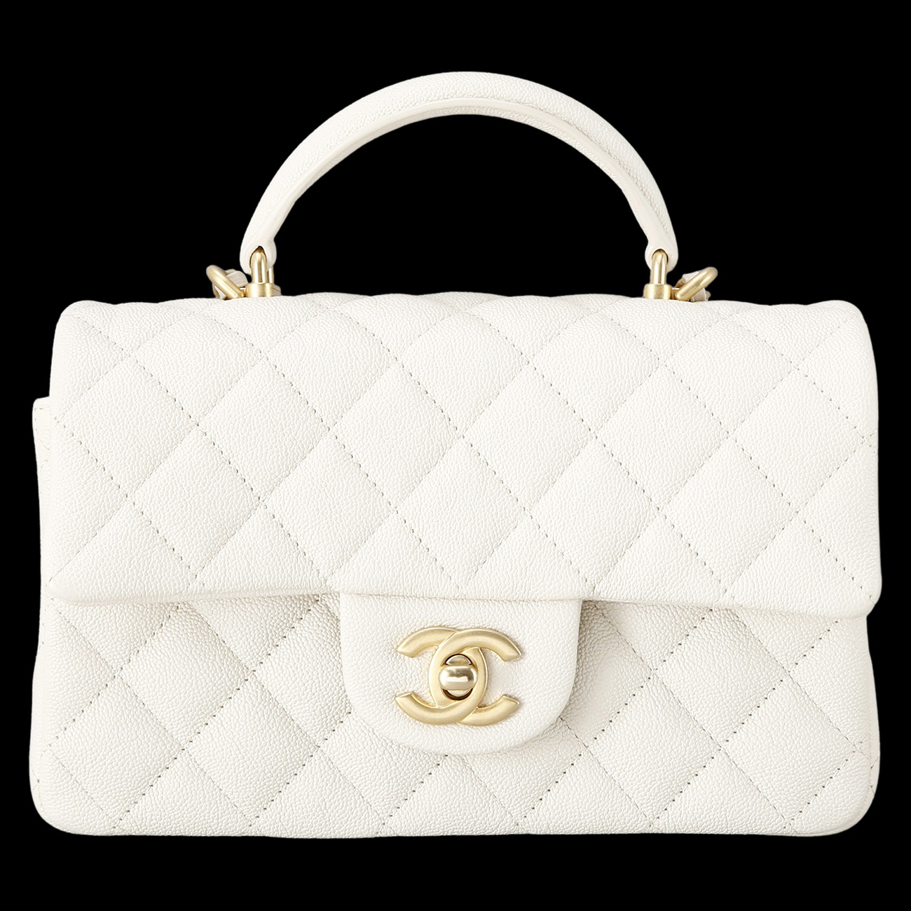 CHANEL(USED)샤넬 클래식 캐비어 뉴미니 탑핸들