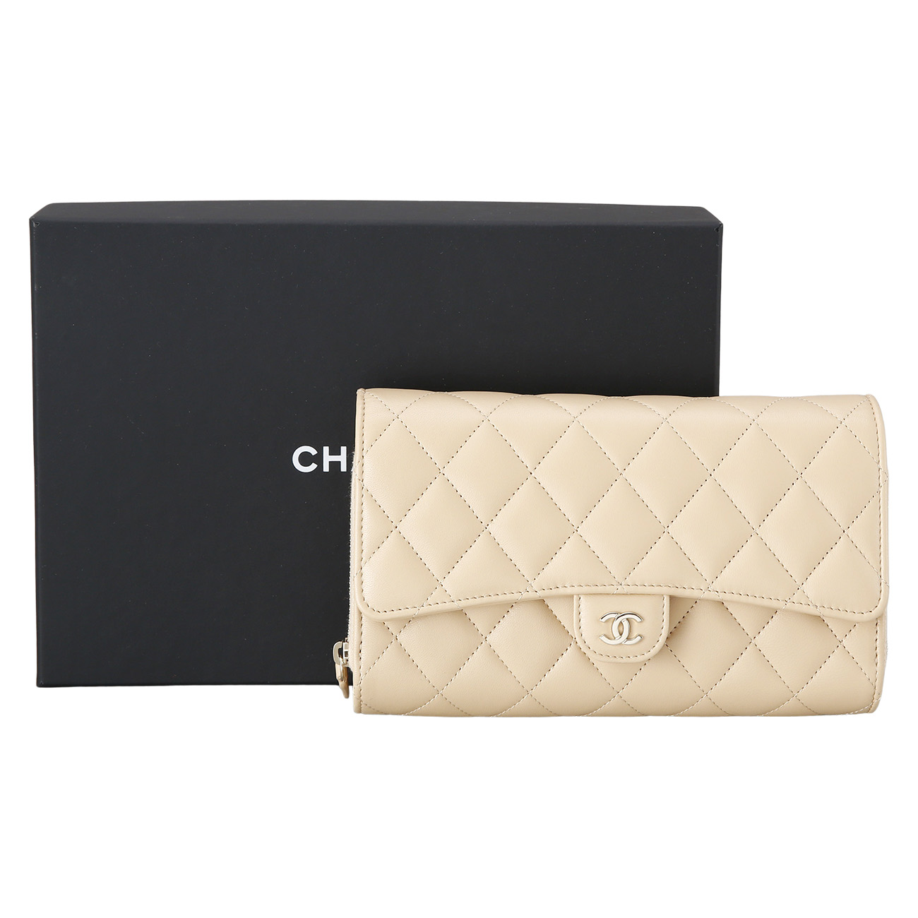 CHANEL(USED)샤넬 시즌 지퍼 플랩 WOC