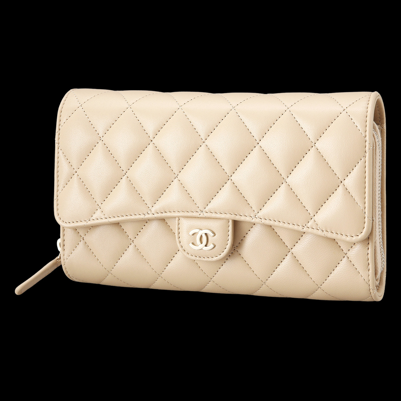 CHANEL(USED)샤넬 시즌 지퍼 플랩 WOC