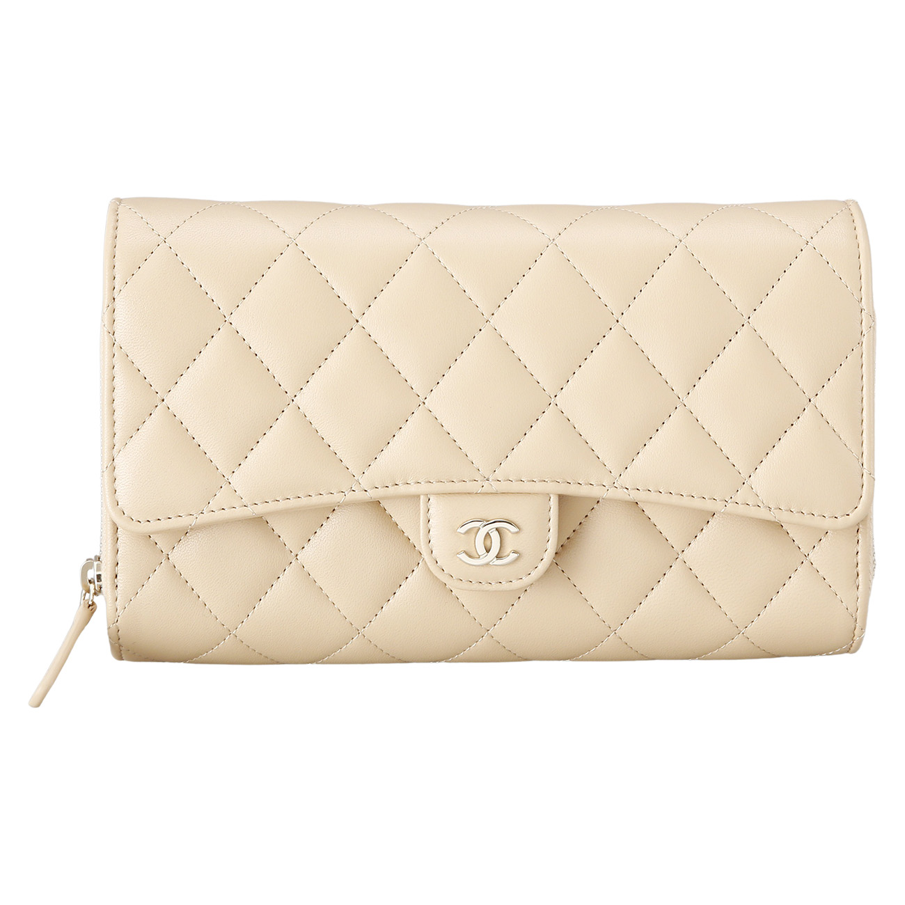 CHANEL(USED)샤넬 시즌 지퍼 플랩 WOC