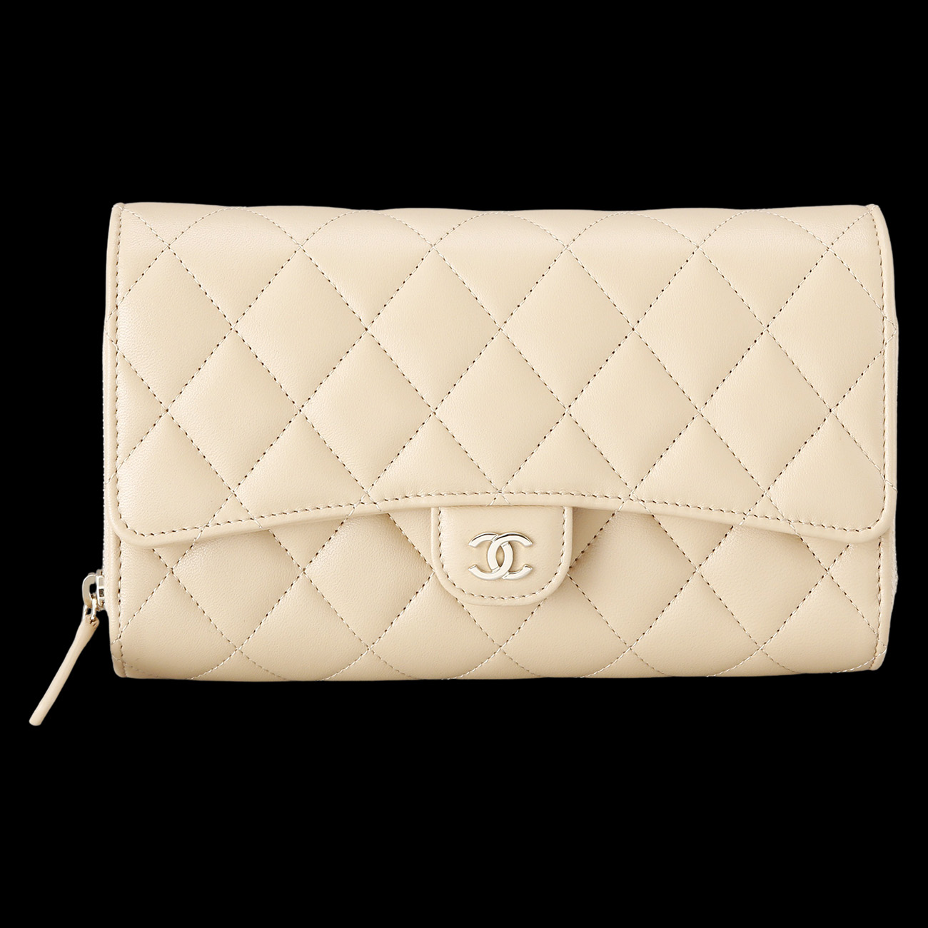 CHANEL(USED)샤넬 시즌 지퍼 플랩 WOC