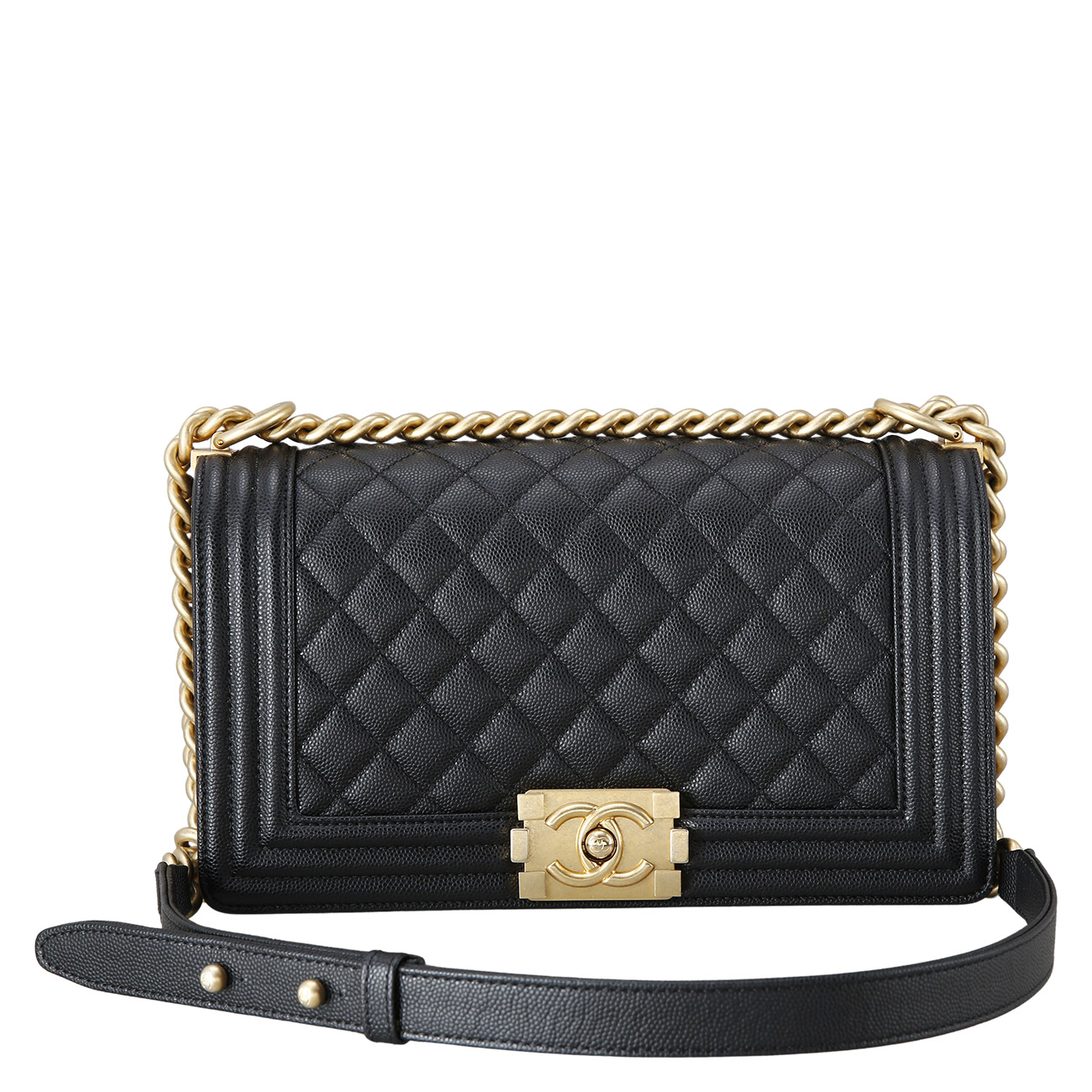 CHANEL(USED)샤넬 보이샤넬 캐비어 미듐