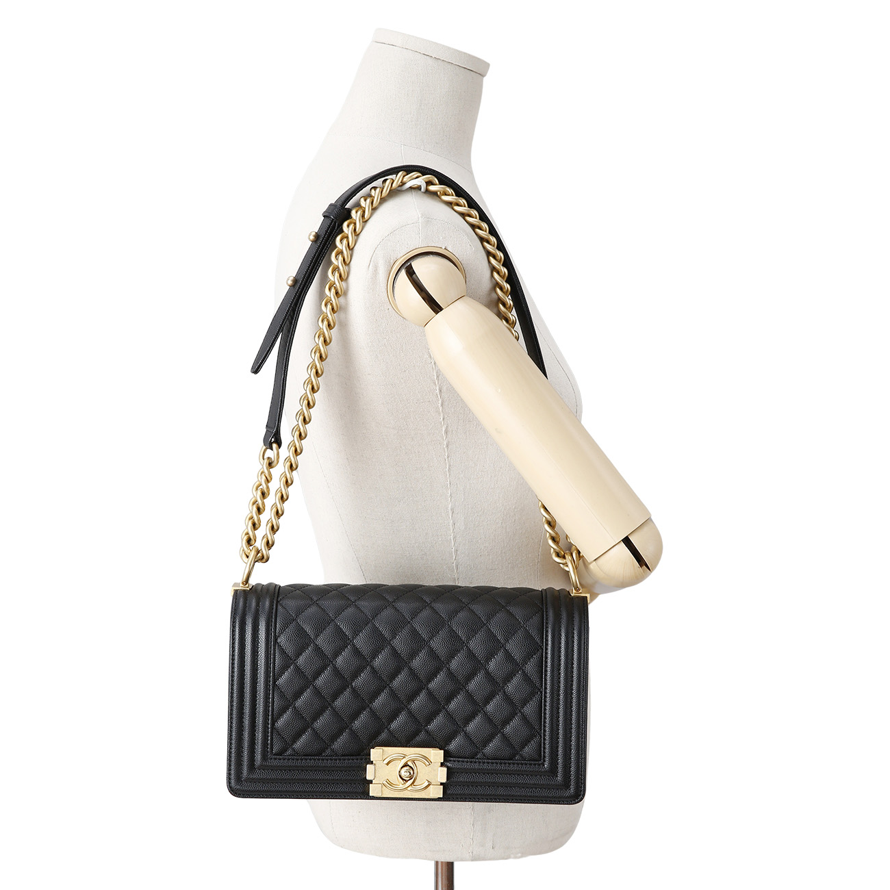 CHANEL(USED)샤넬 보이샤넬 캐비어 미듐