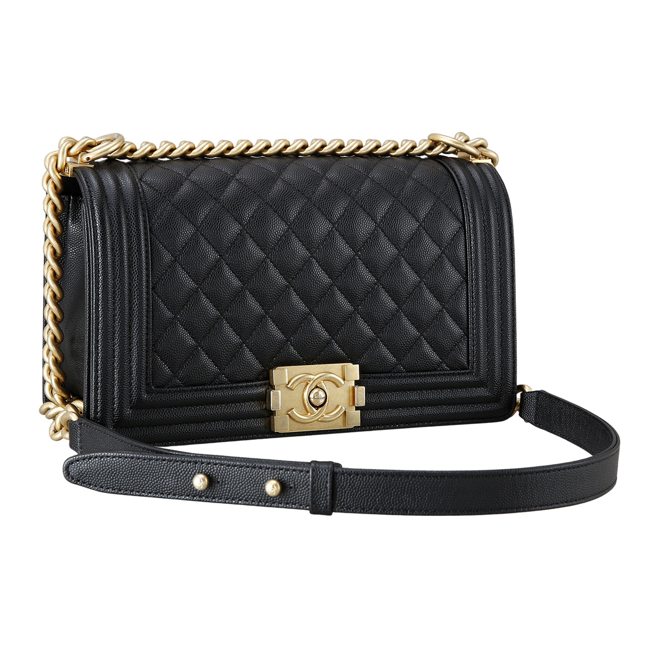 CHANEL(USED)샤넬 보이샤넬 캐비어 미듐