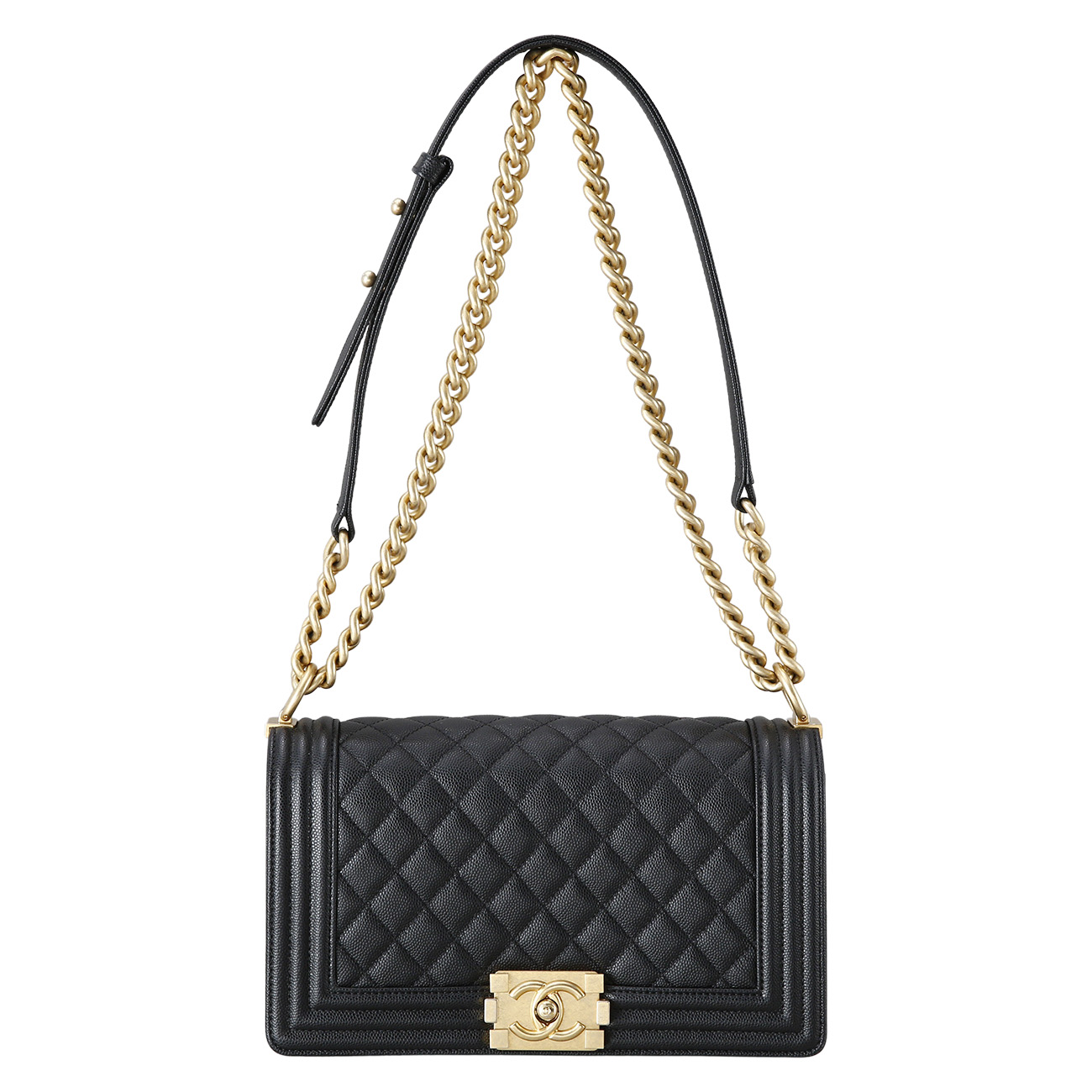 CHANEL(USED)샤넬 보이샤넬 캐비어 미듐