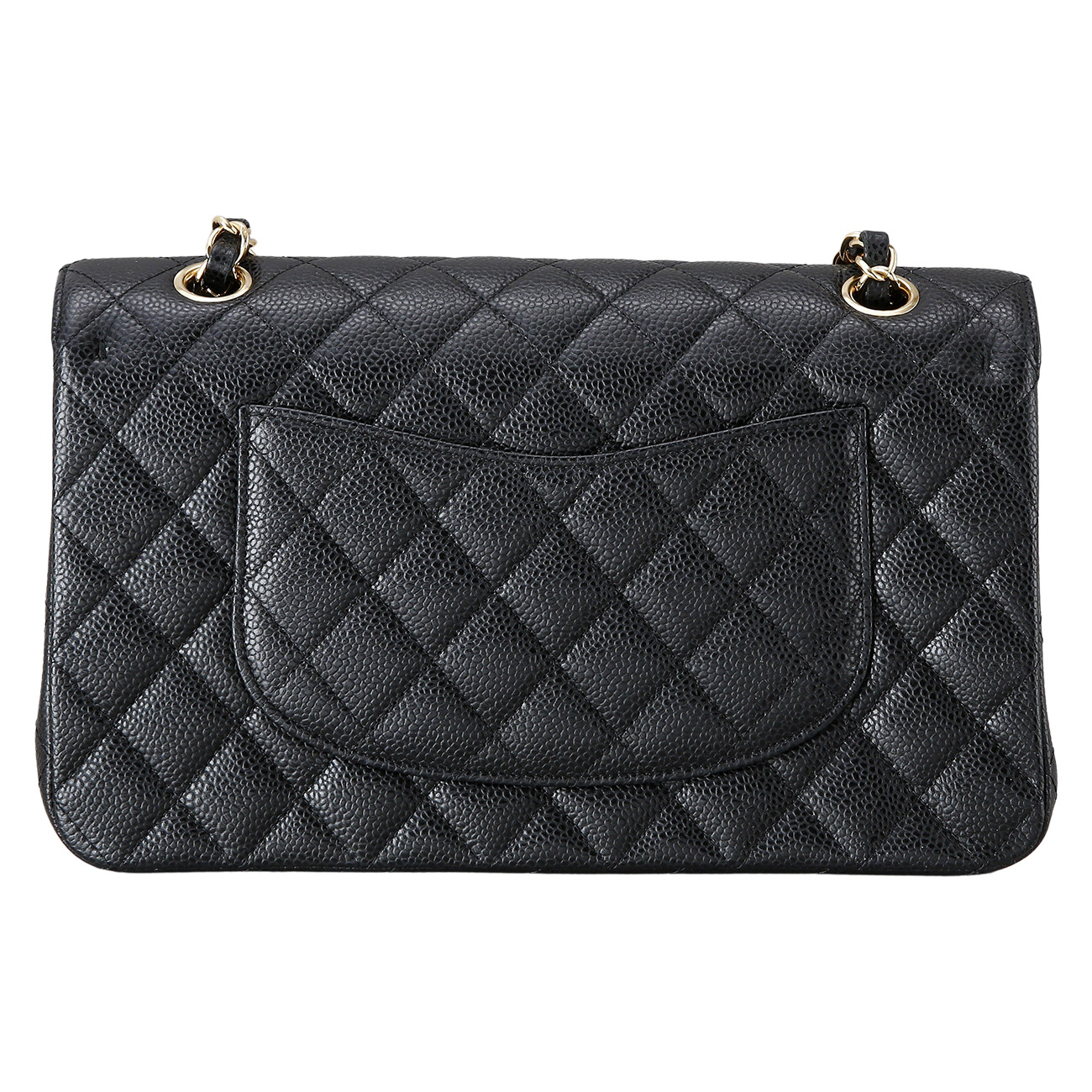 CHANEL(USED)샤넬 클래식 캐비어 미듐 금장