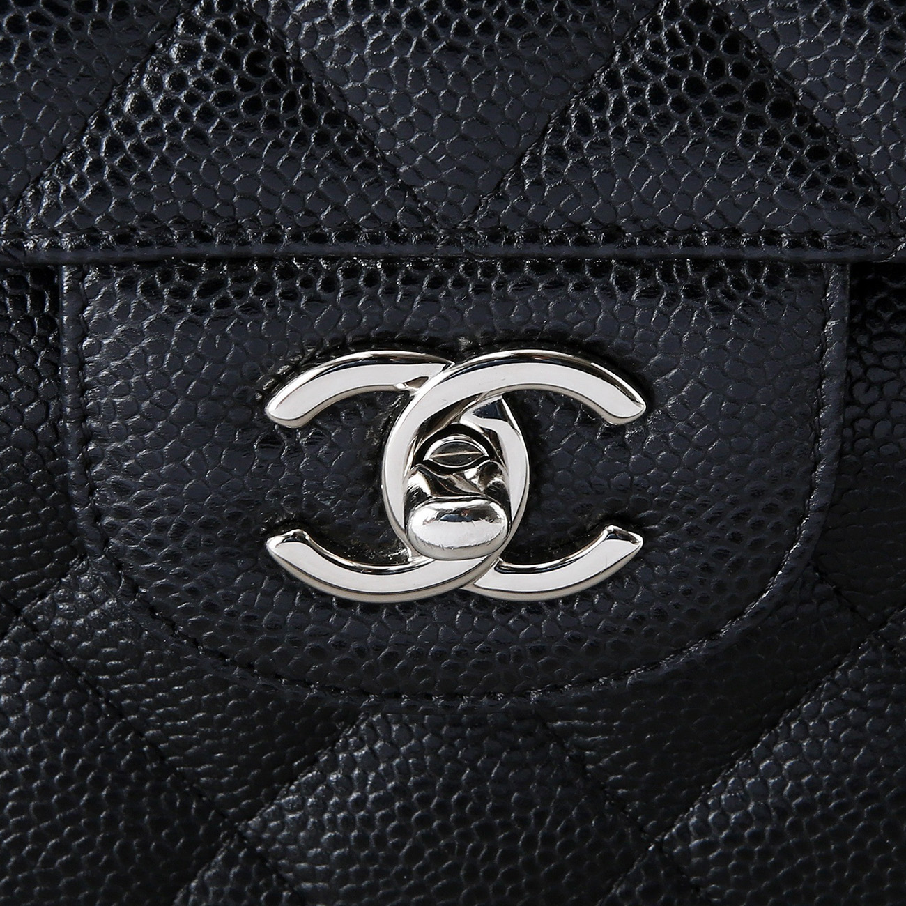 CHANEL(USED)샤넬 클래식 캐비어 점보 은장