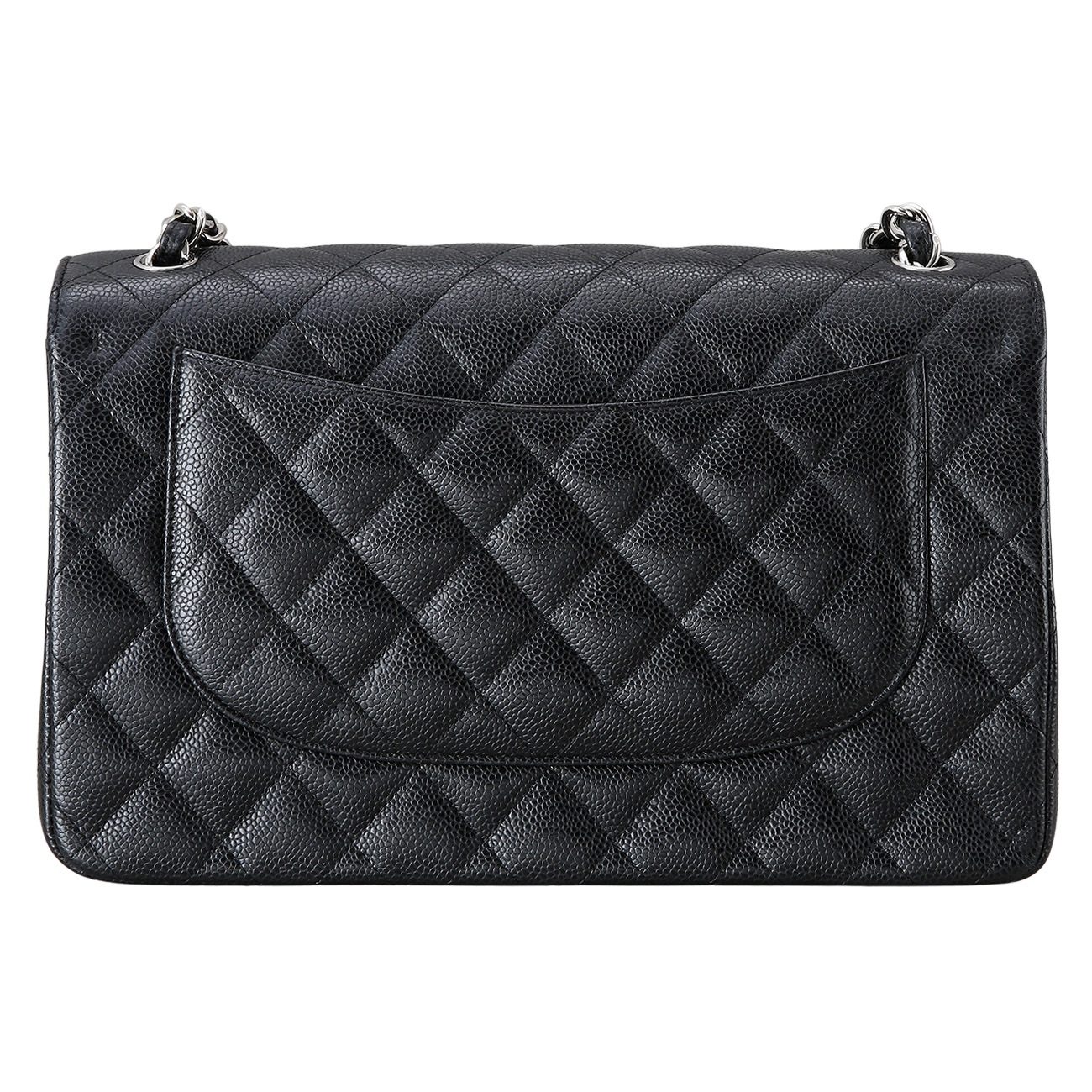 CHANEL(USED)샤넬 클래식 캐비어 점보 은장