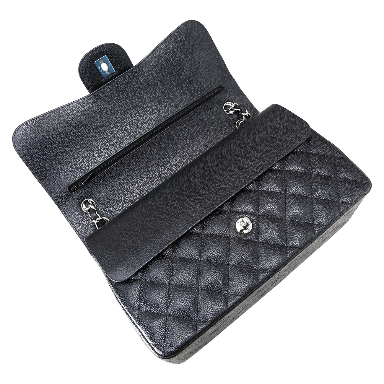 CHANEL(USED)샤넬 클래식 캐비어 점보 은장