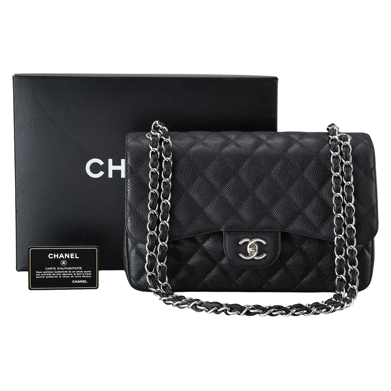 CHANEL(USED)샤넬 클래식 캐비어 점보