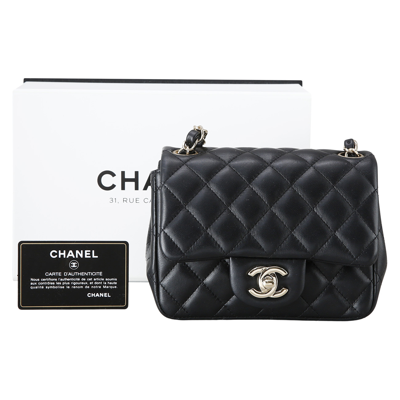 CHANEL(USED)샤넬 클래식 램스킨 쁘띠삭
