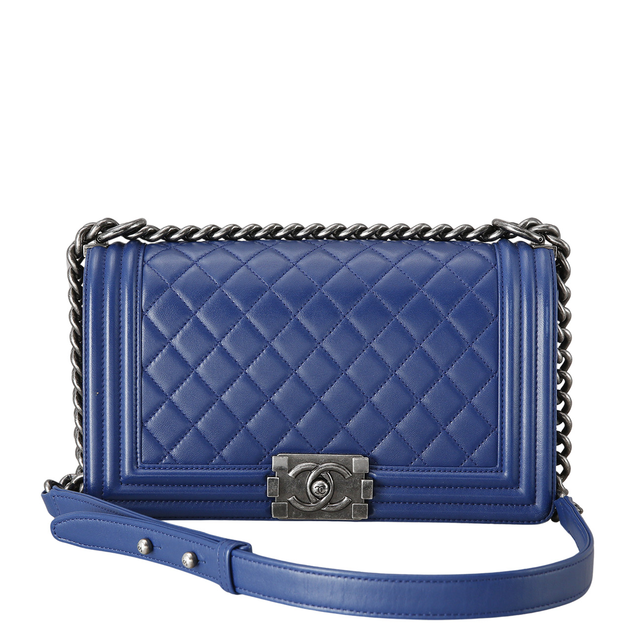 CHANEL(USED)샤넬 램스킨 보이샤넬 미듐