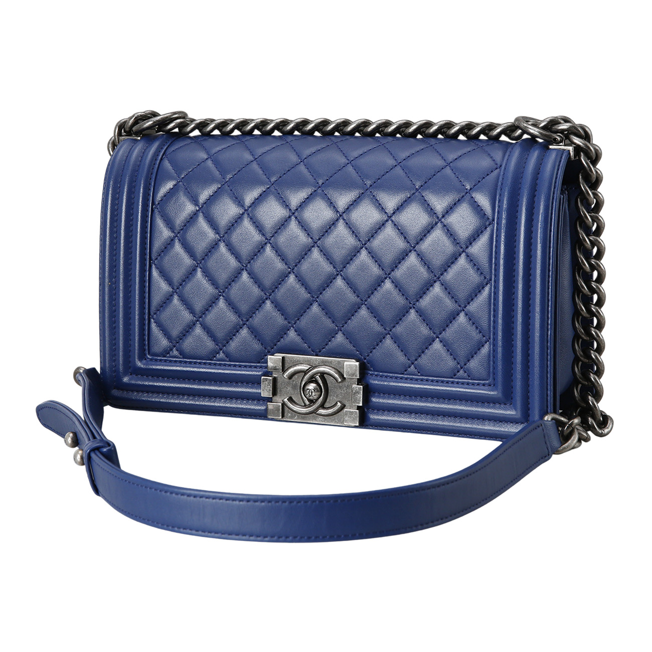 CHANEL(USED)샤넬 램스킨 보이샤넬 미듐