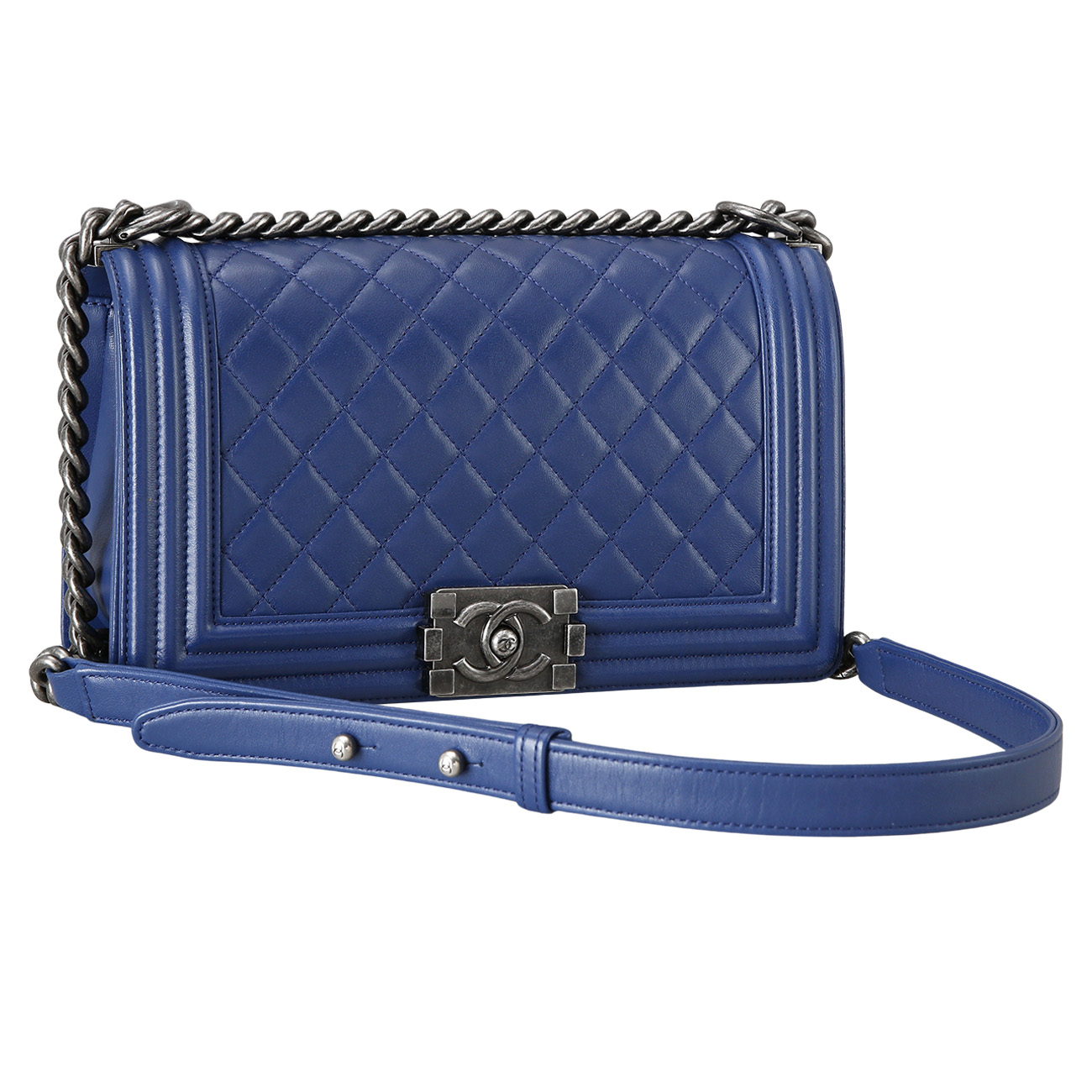 CHANEL(USED)샤넬 램스킨 보이샤넬 미듐