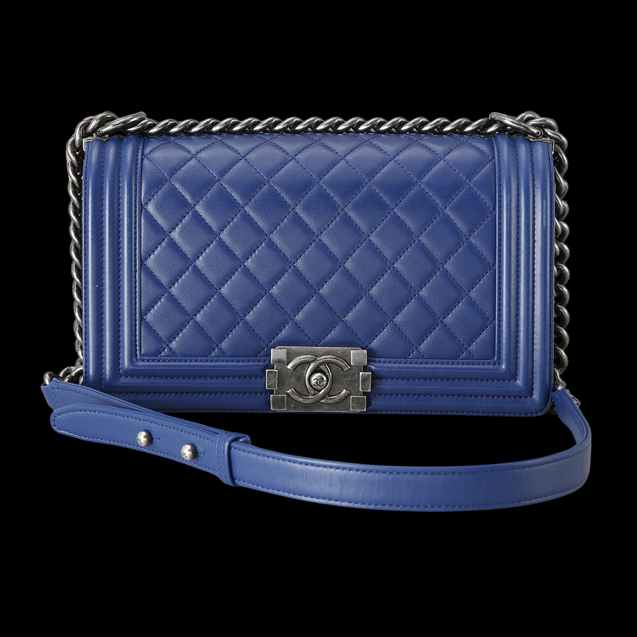 CHANEL(USED)샤넬 램스킨 보이샤넬 미듐