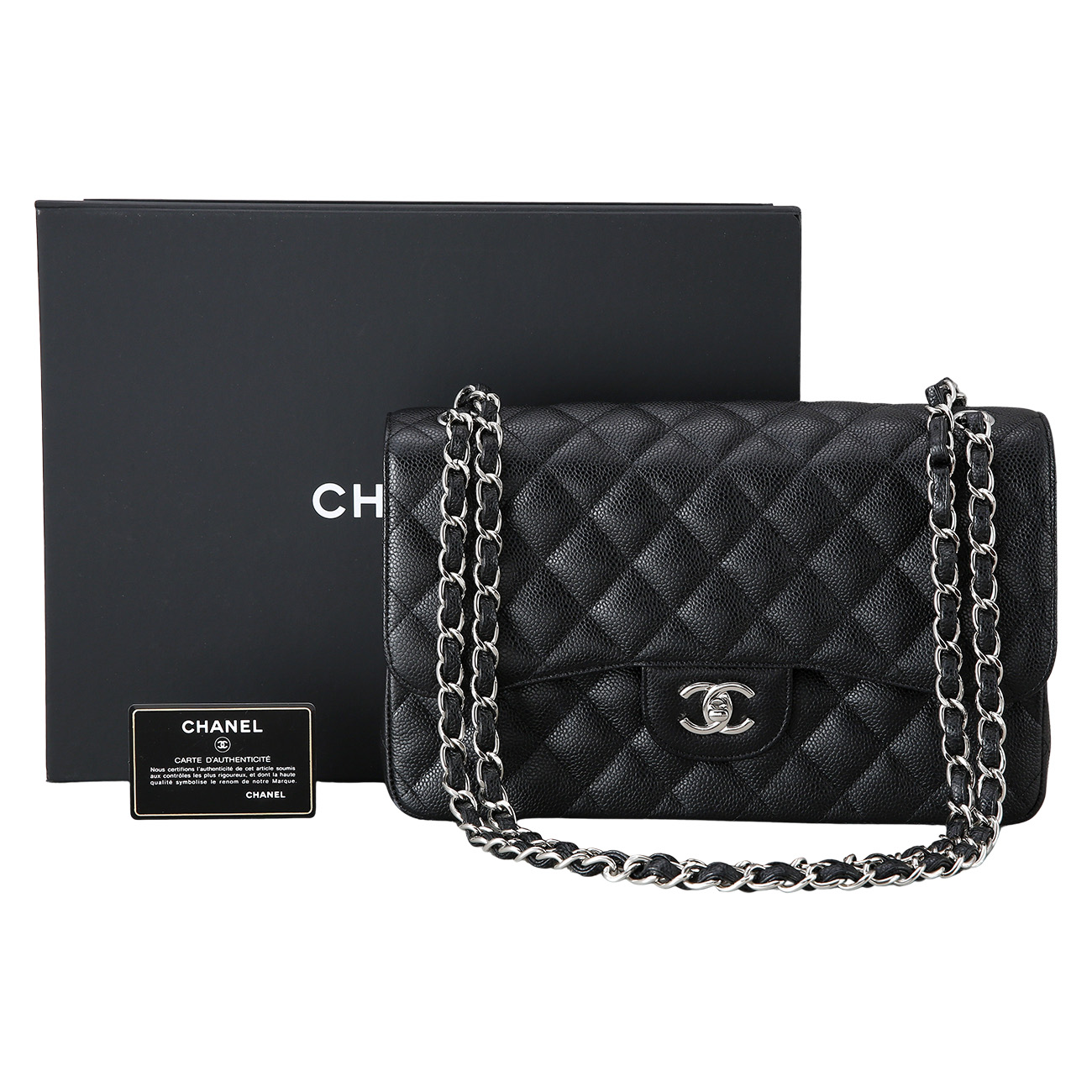 CHANEL(USED)샤넬 캐비어 클래식 라지 플랩백