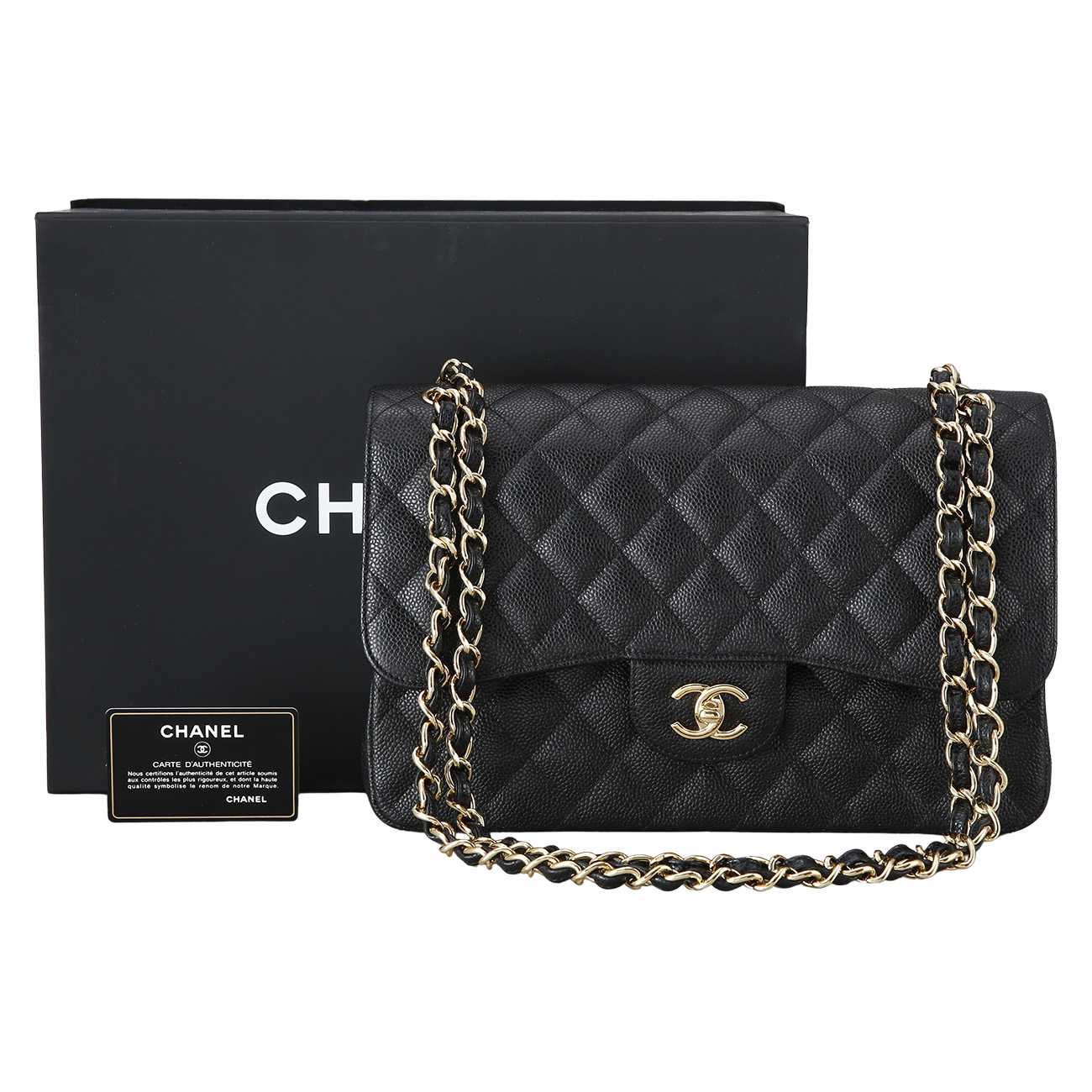 CHANEL(USED)샤넬 캐비어 클래식 라지 플랩백