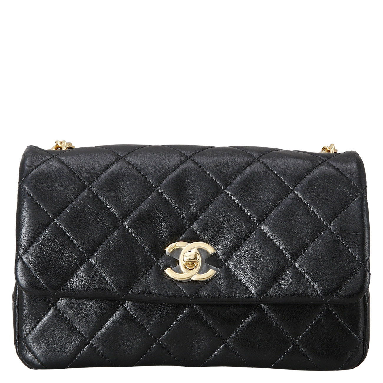 CHANEL(USED)샤넬 시즌 램스킨 체인 크로스백