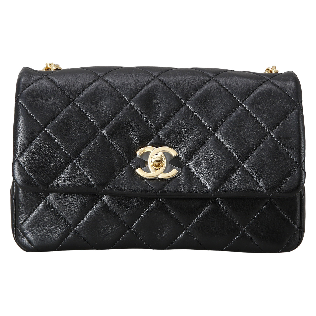 CHANEL(USED)샤넬 시즌 램스킨 체인 크로스백