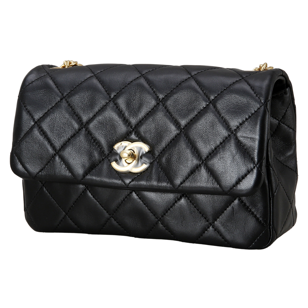 CHANEL(USED)샤넬 시즌 램스킨 체인 크로스백