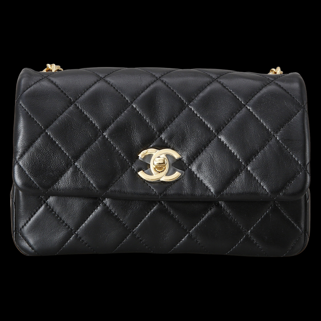 CHANEL(USED)샤넬 시즌 램스킨 체인 크로스백