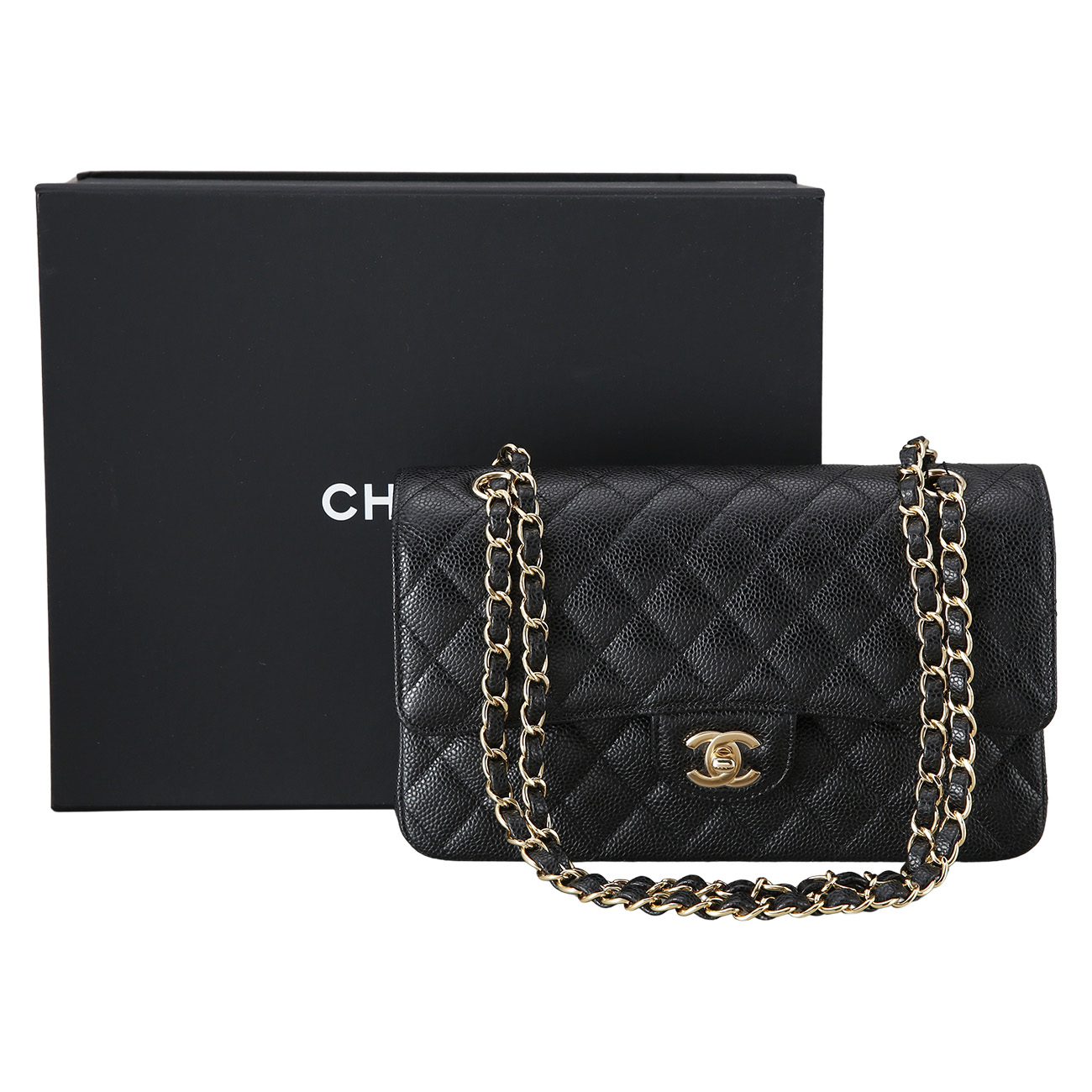 CHANEL(USED)샤넬 클래식 캐비어 미듐