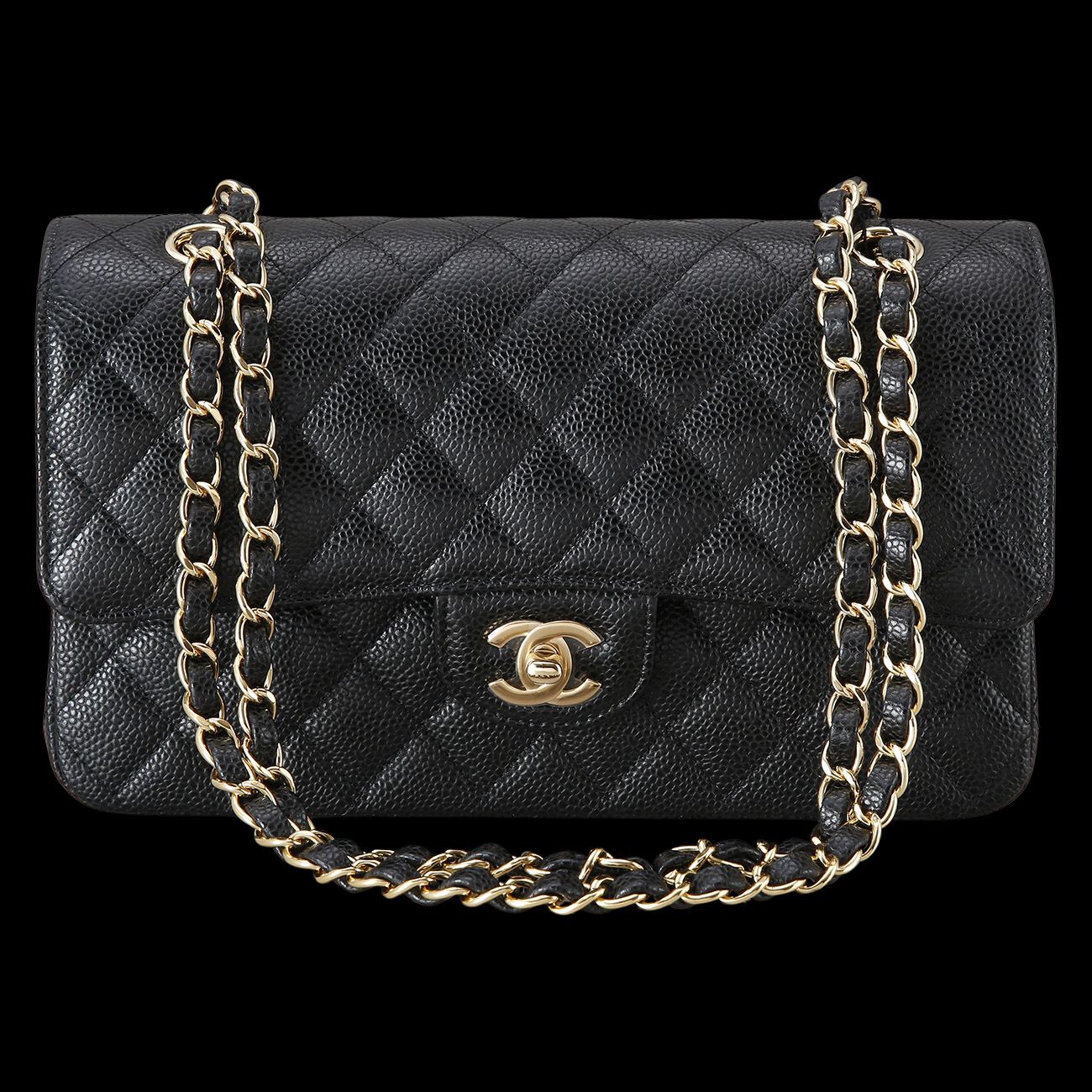 CHANEL(USED)샤넬 클래식 캐비어 미듐