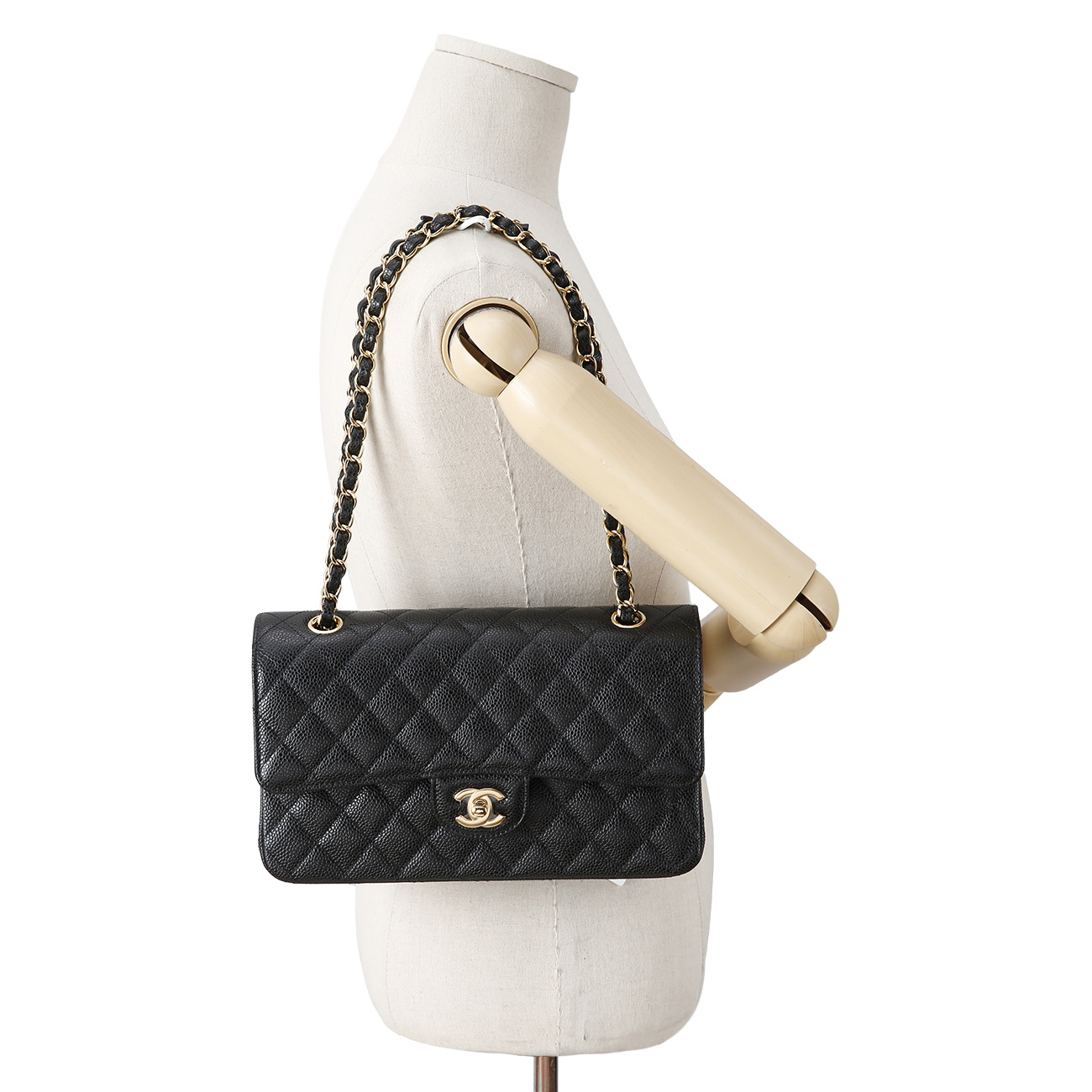 CHANEL(USED)샤넬 클래식 캐비어 미듐