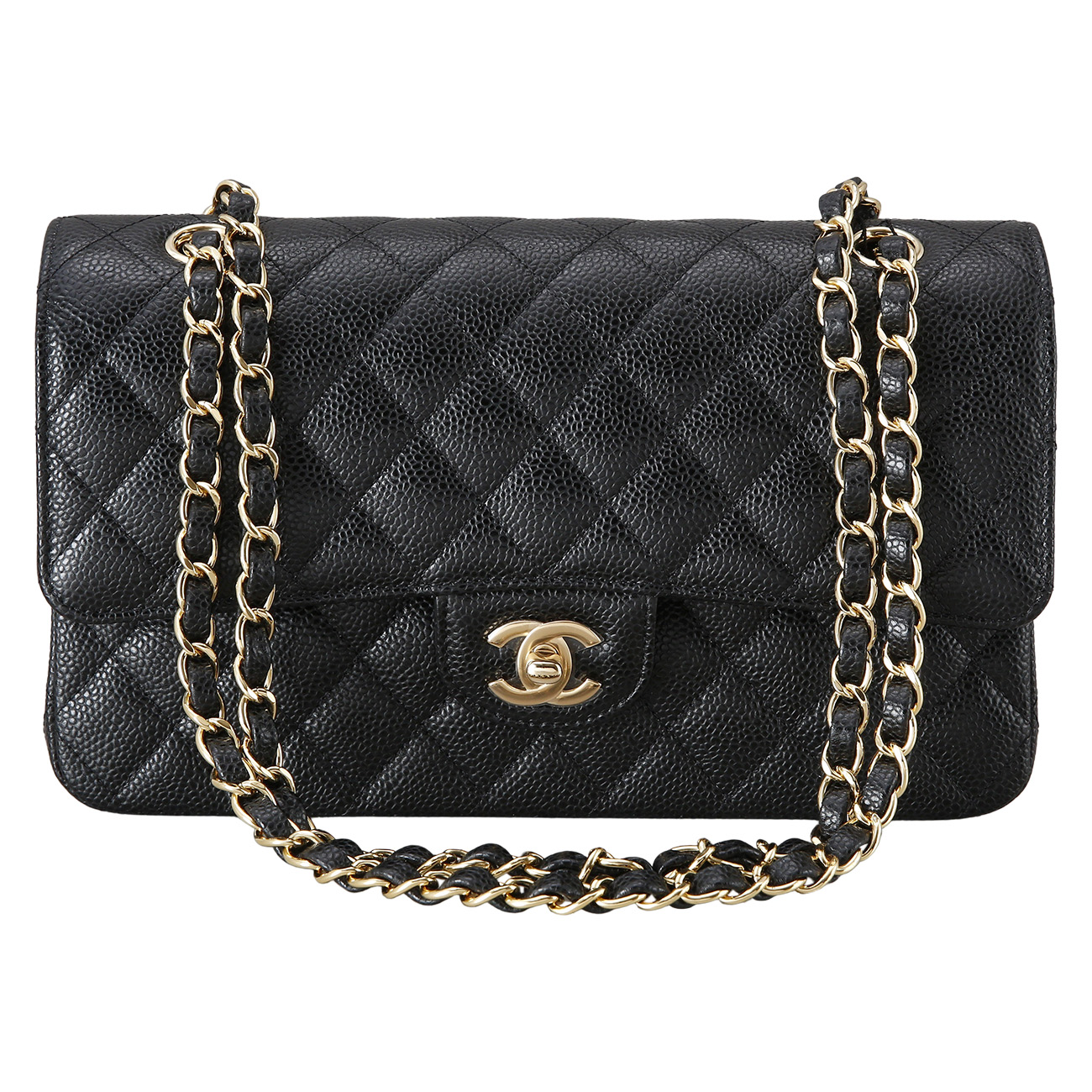 CHANEL(USED)샤넬 클래식 캐비어 미듐