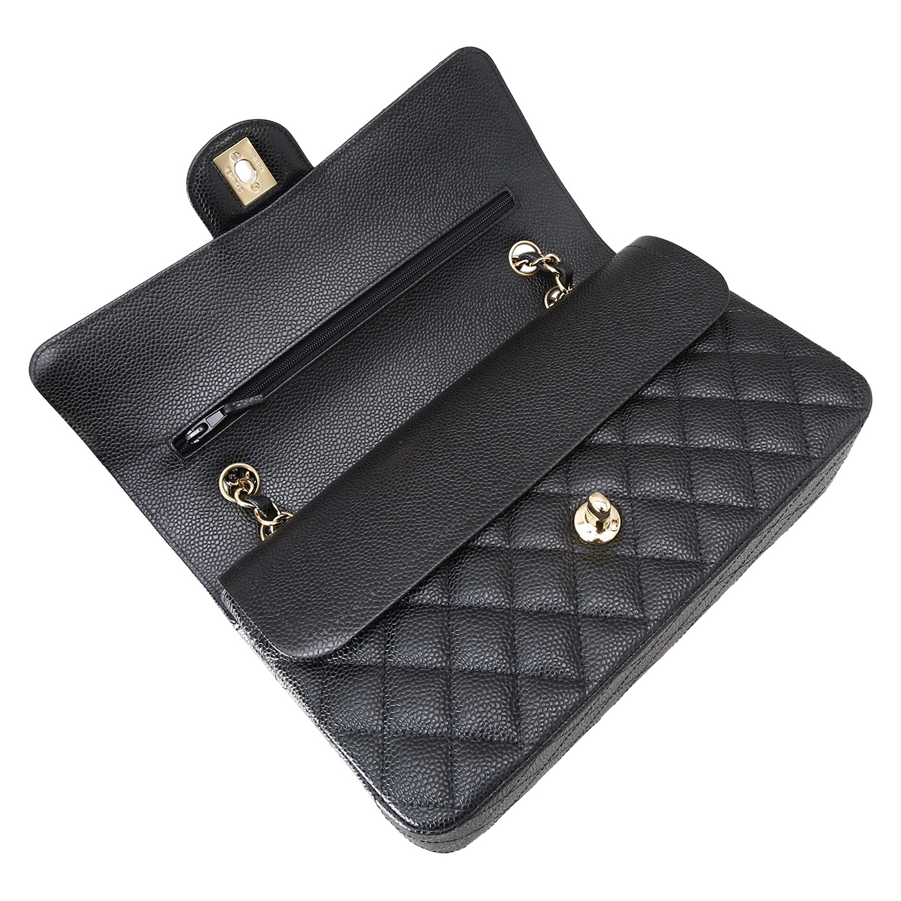 CHANEL(USED)샤넬 클래식 캐비어 미듐