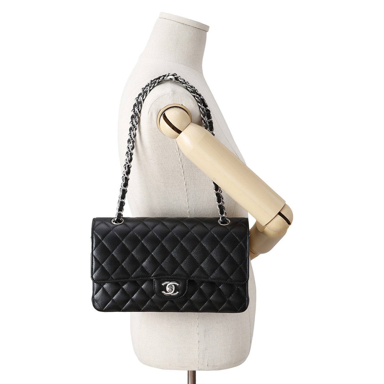 CHANEL(USED)샤넬 캐비어 클래식 미듐 플랩백