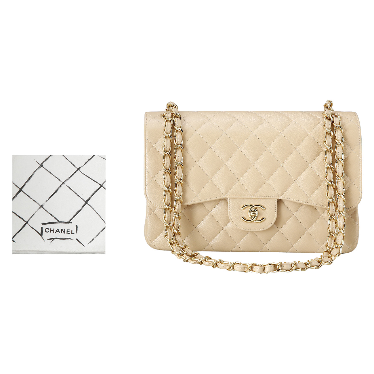 CHANEL(USED)샤넬 캐비어 클래식 라지 플랩백