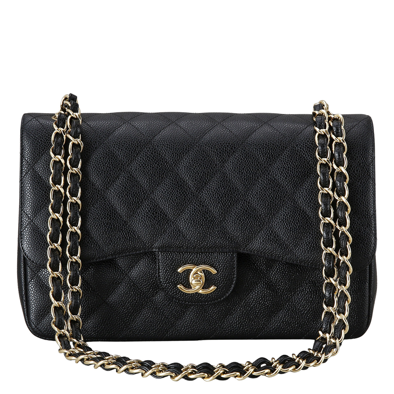 CHANEL(NEW)샤넬 클래식 캐비어 점보 금장