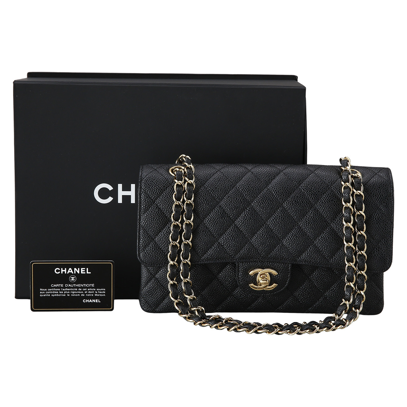 CHANEL(USED)샤넬 캐비어 클래식 미듐 플랩백