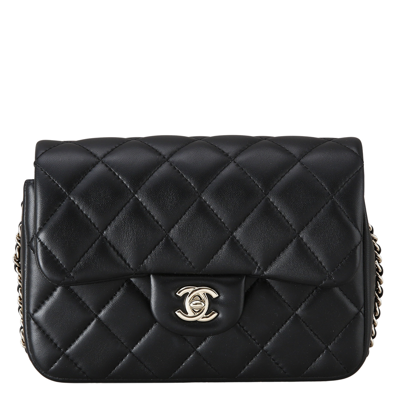 CHANEL(USED)샤넬 시즌 진주 체인 스트랩 플랩백