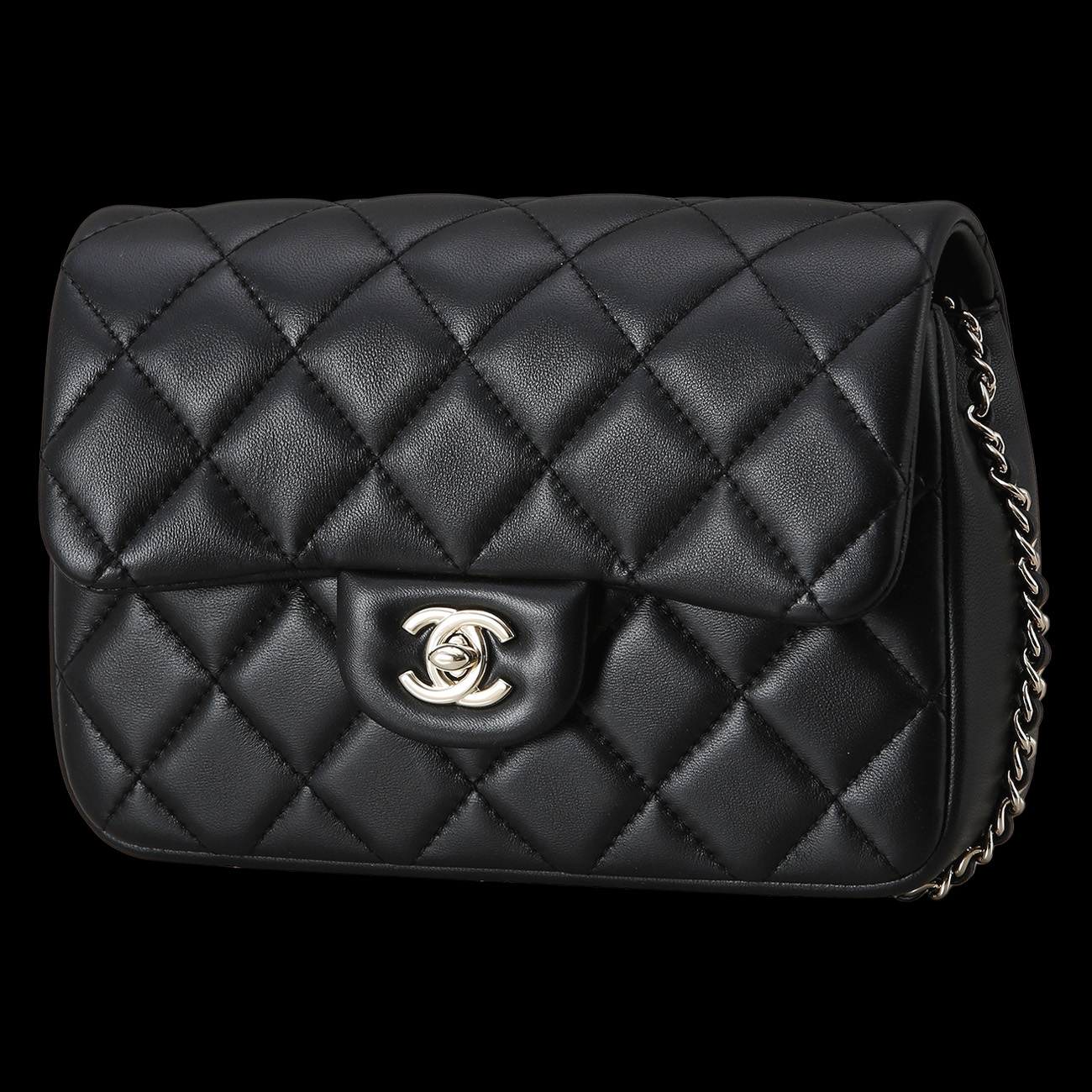 CHANEL(USED)샤넬 시즌 진주 체인 스트랩 플랩백
