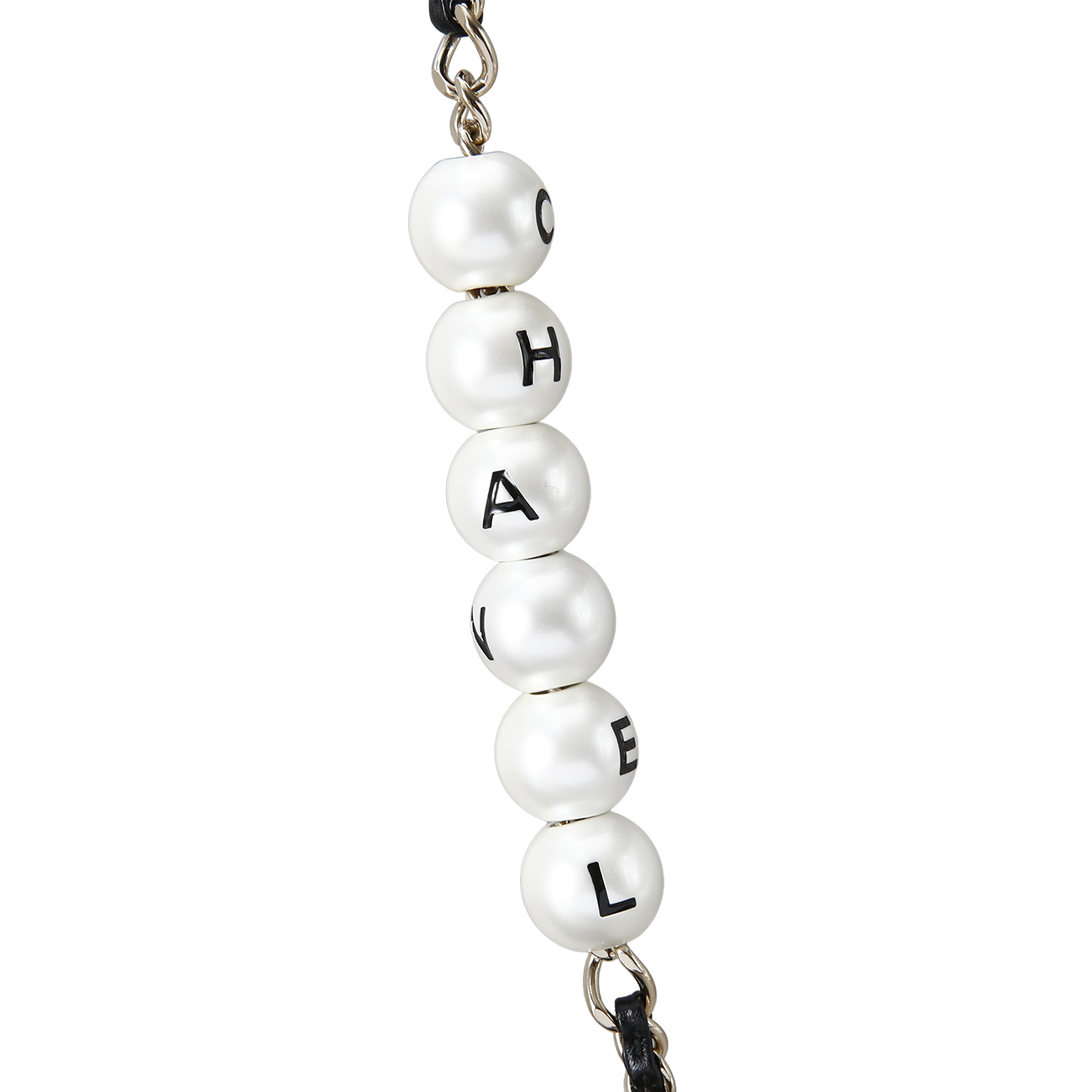 CHANEL(USED)샤넬 시즌 진주 체인 스트랩 플랩백