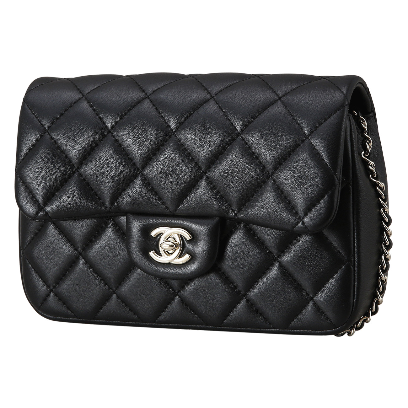 CHANEL(USED)샤넬 시즌 진주 체인 스트랩 플랩백