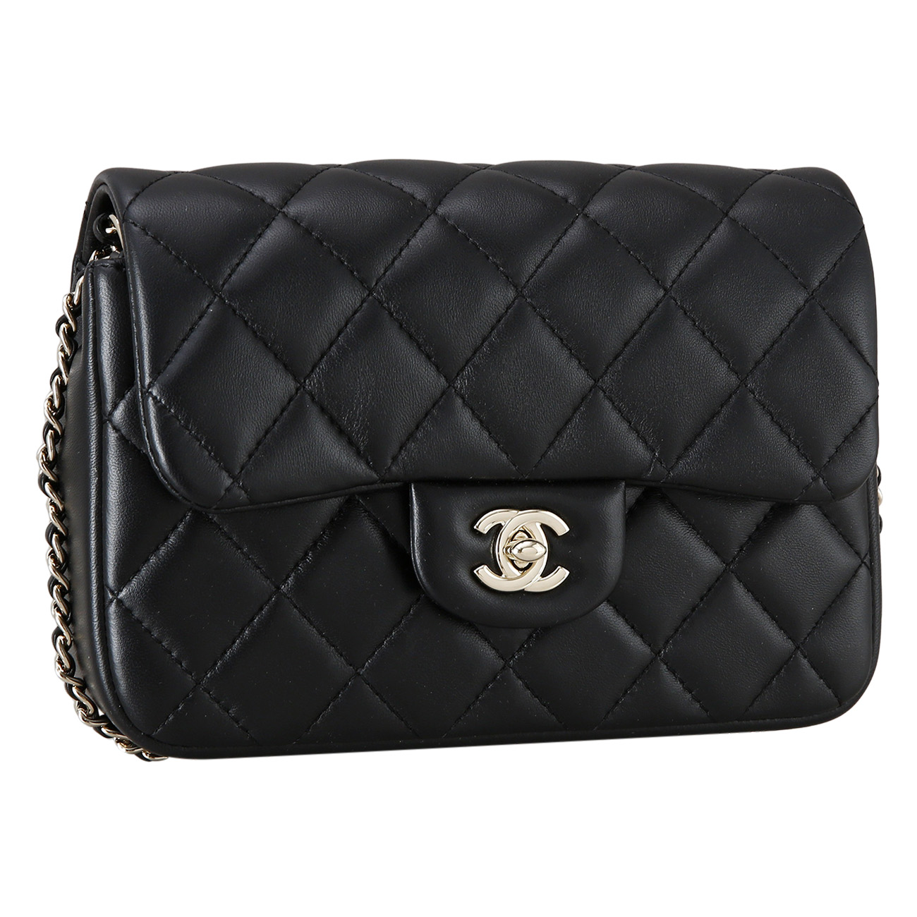 CHANEL(USED)샤넬 시즌 진주 체인 스트랩 플랩백