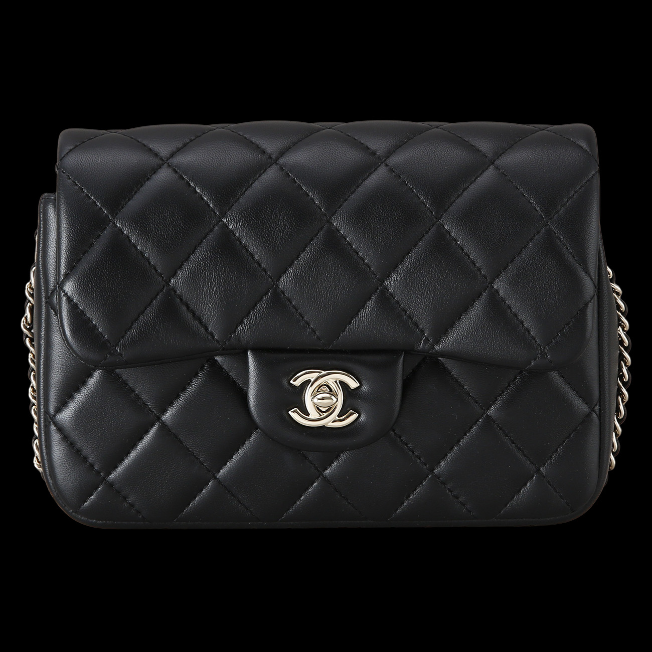 CHANEL(USED)샤넬 시즌 진주 체인 스트랩 플랩백