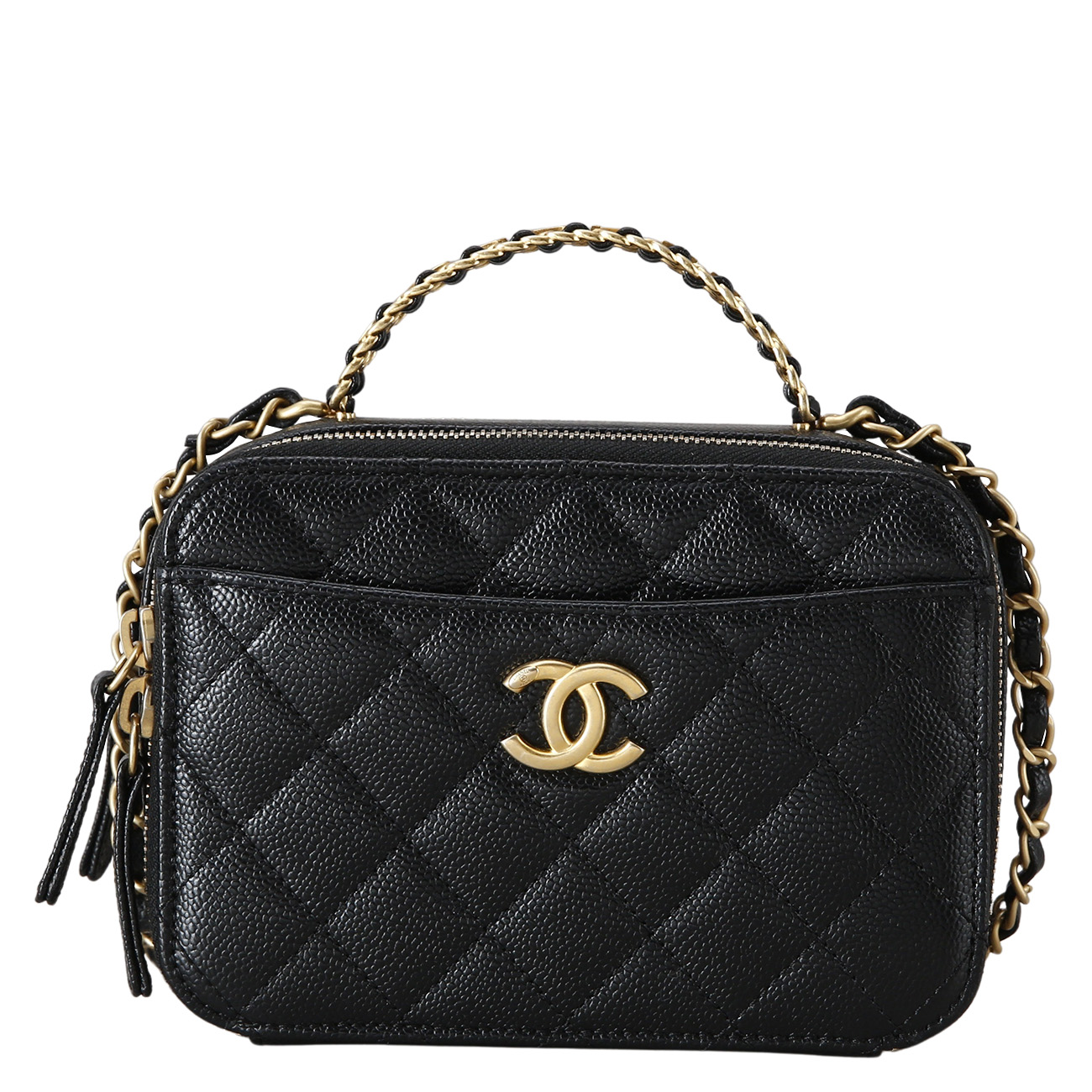 CHANEL(USED)샤넬 시즌 캐비어 코스메틱백