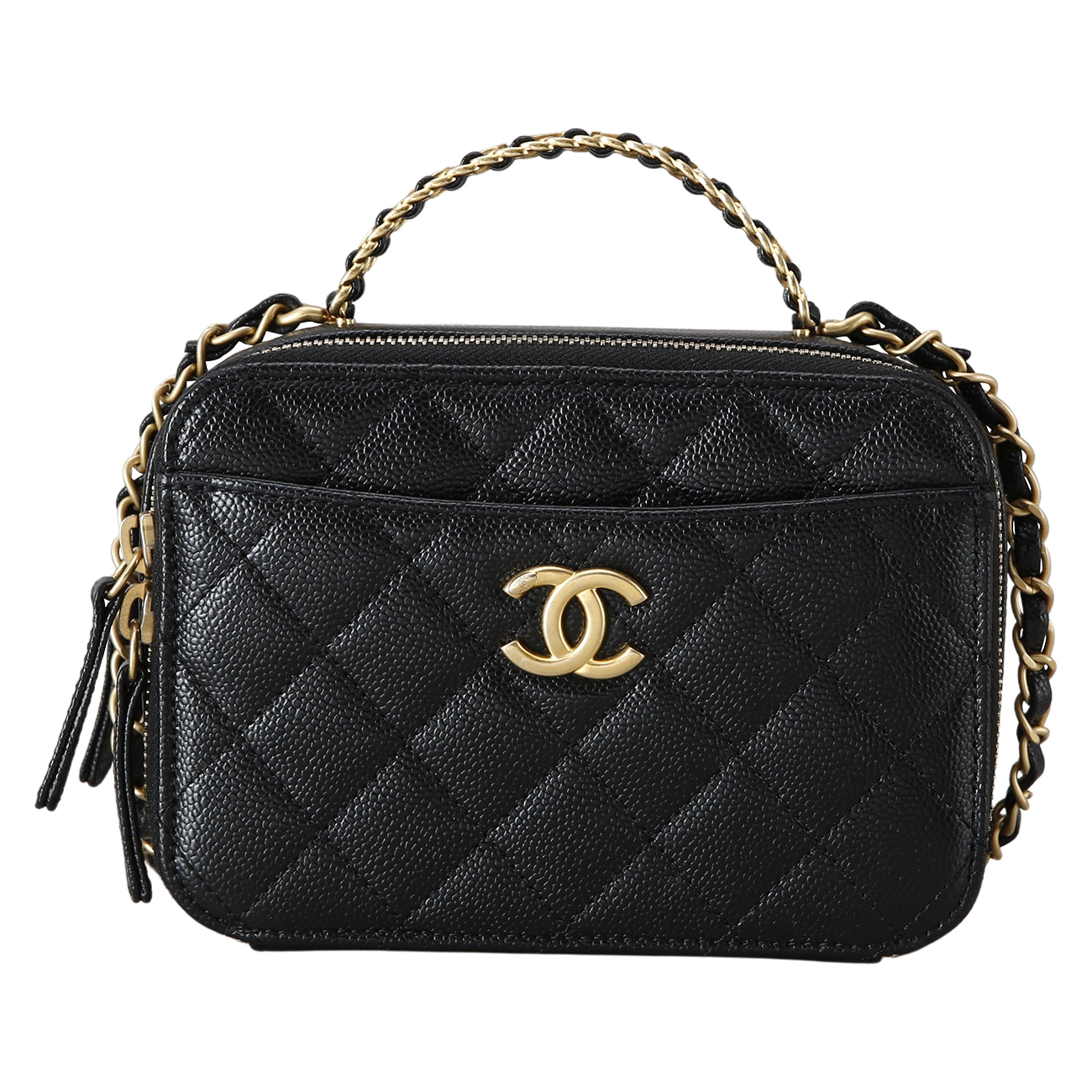 CHANEL(USED)샤넬 시즌 캐비어 코스메틱백