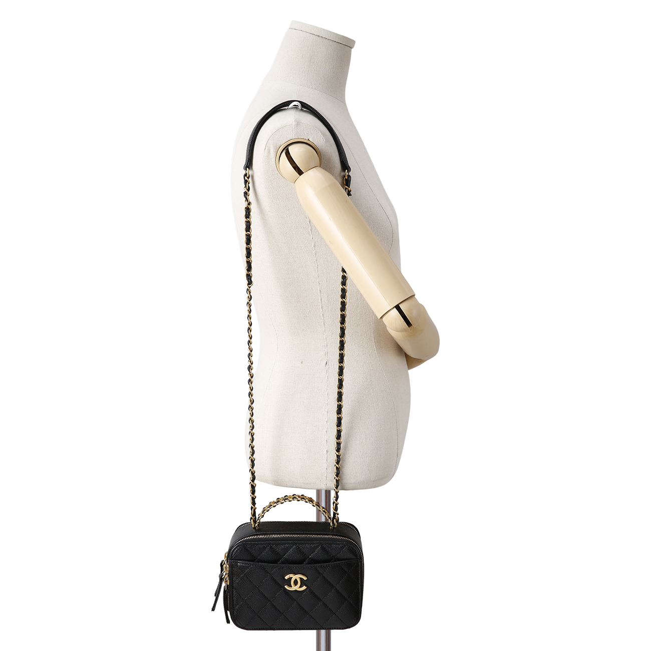 CHANEL(USED)샤넬 시즌 캐비어 코스메틱백