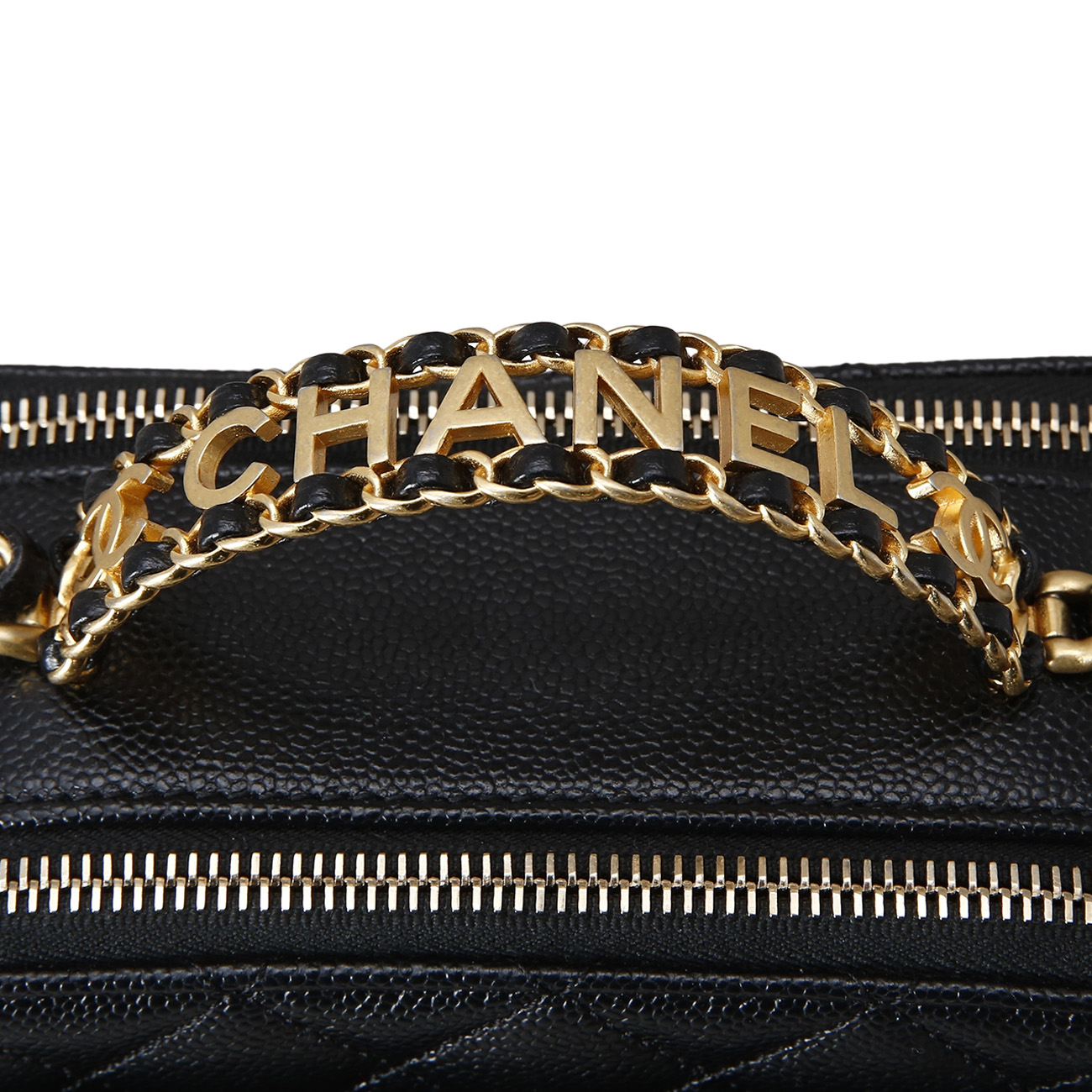 CHANEL(USED)샤넬 시즌 캐비어 코스메틱백