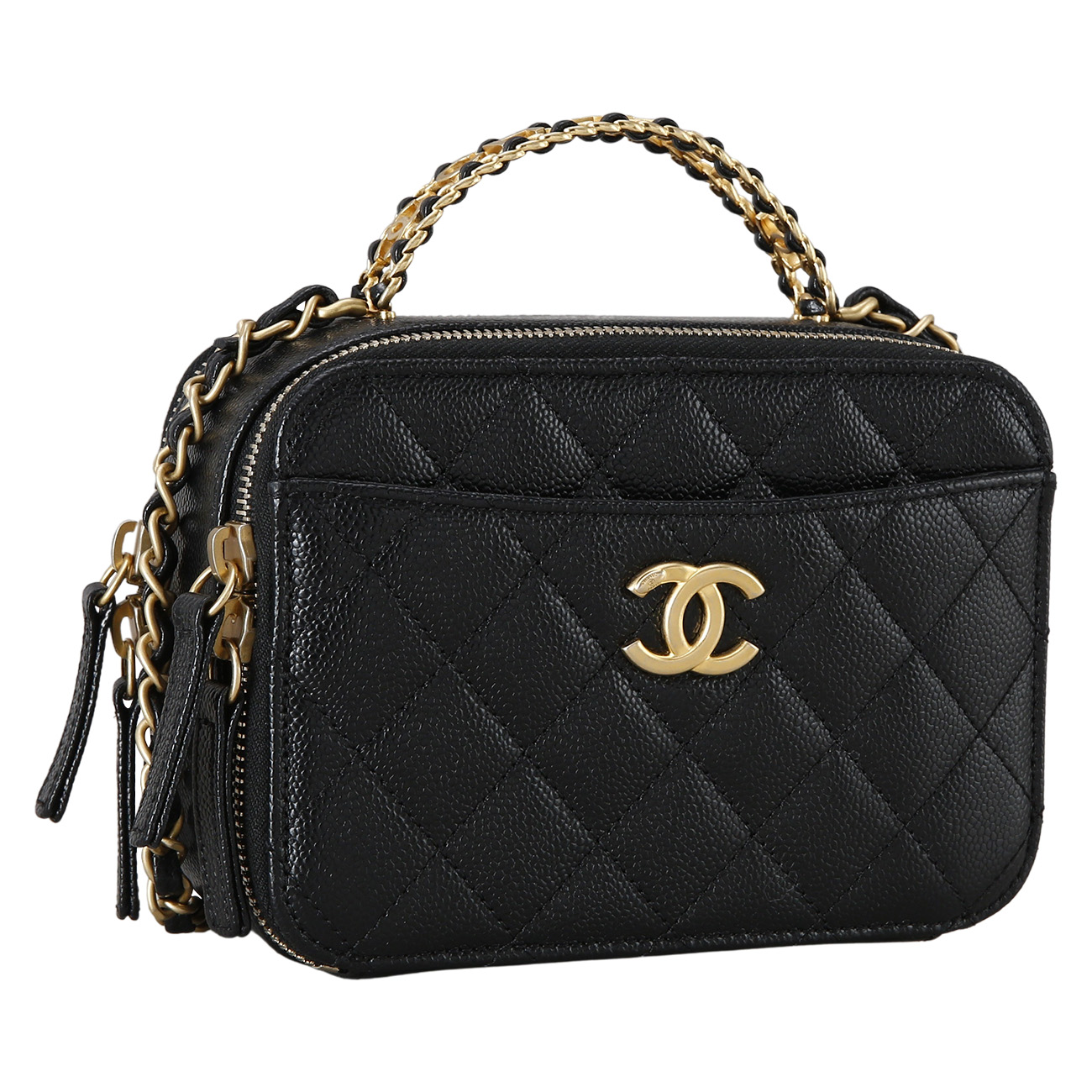CHANEL(USED)샤넬 시즌 캐비어 코스메틱백