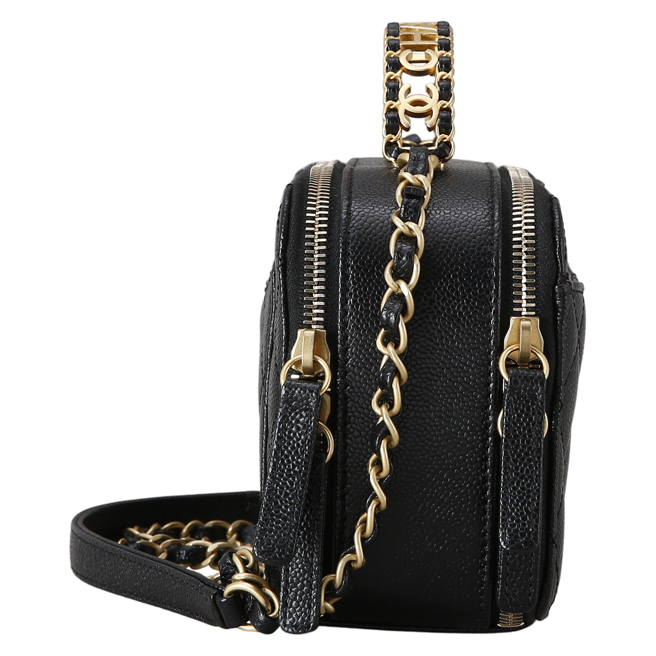 CHANEL(USED)샤넬 시즌 캐비어 코스메틱백