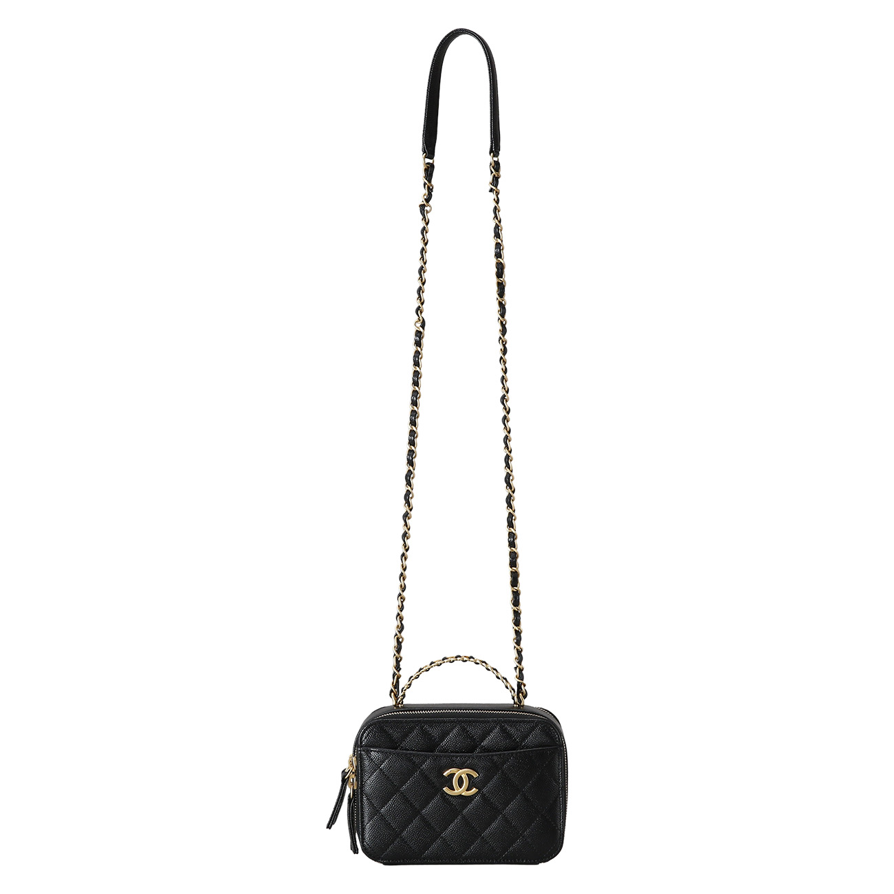 CHANEL(USED)샤넬 시즌 캐비어 코스메틱백