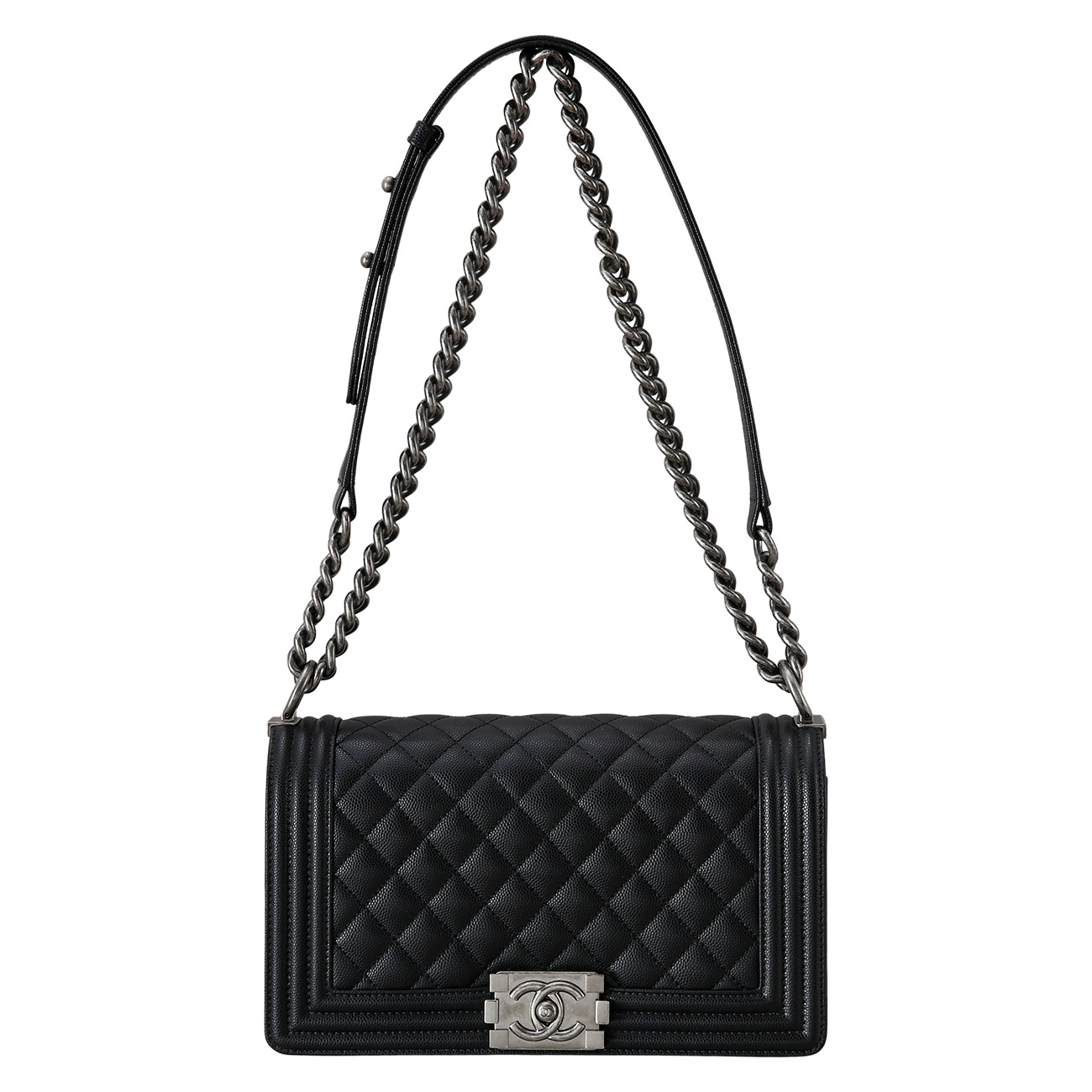 CHANEL(USED)샤넬 캐비어 보이샤넬 미듐